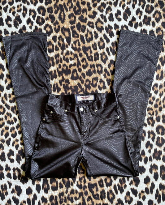 VINTAGE PARIS BLUES ZEBRA FLARES