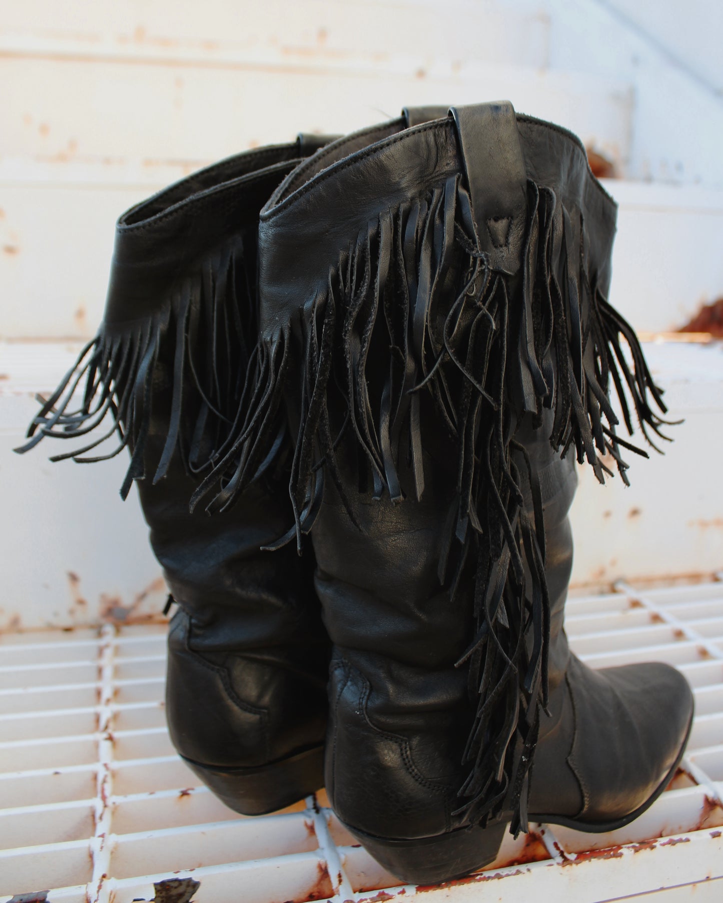 VINTAGE FRINGE COWGIRL BOOTS