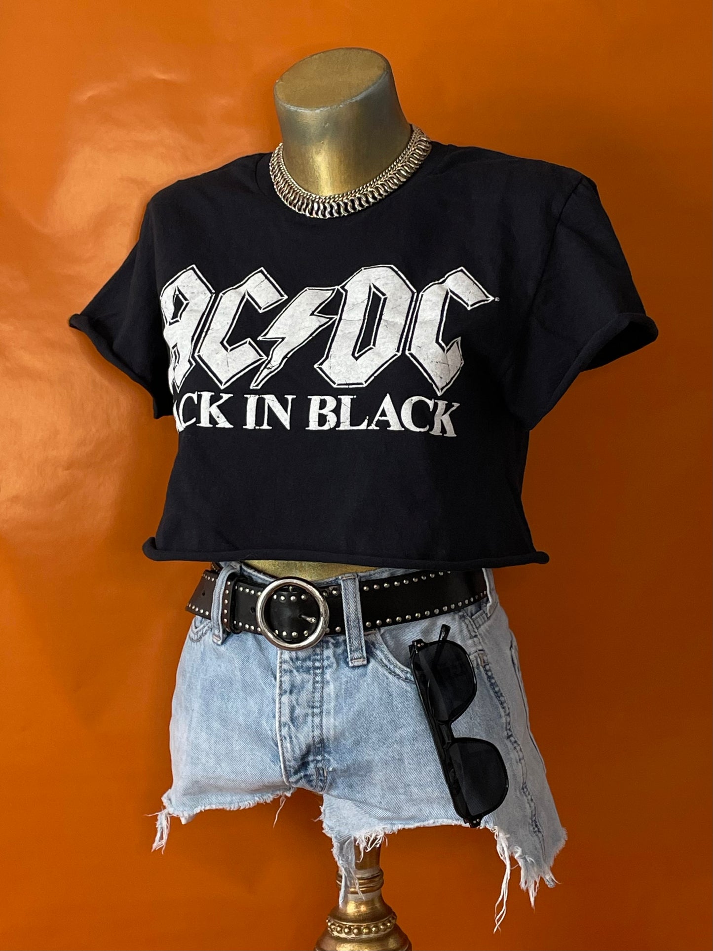 CROPPED AC/DC TEE