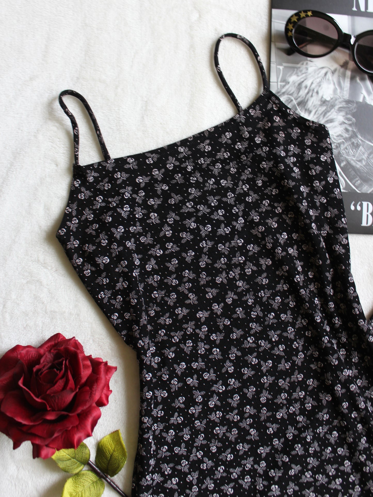 VINTAGE 90’S ROSE PRINT MAXI DRESS