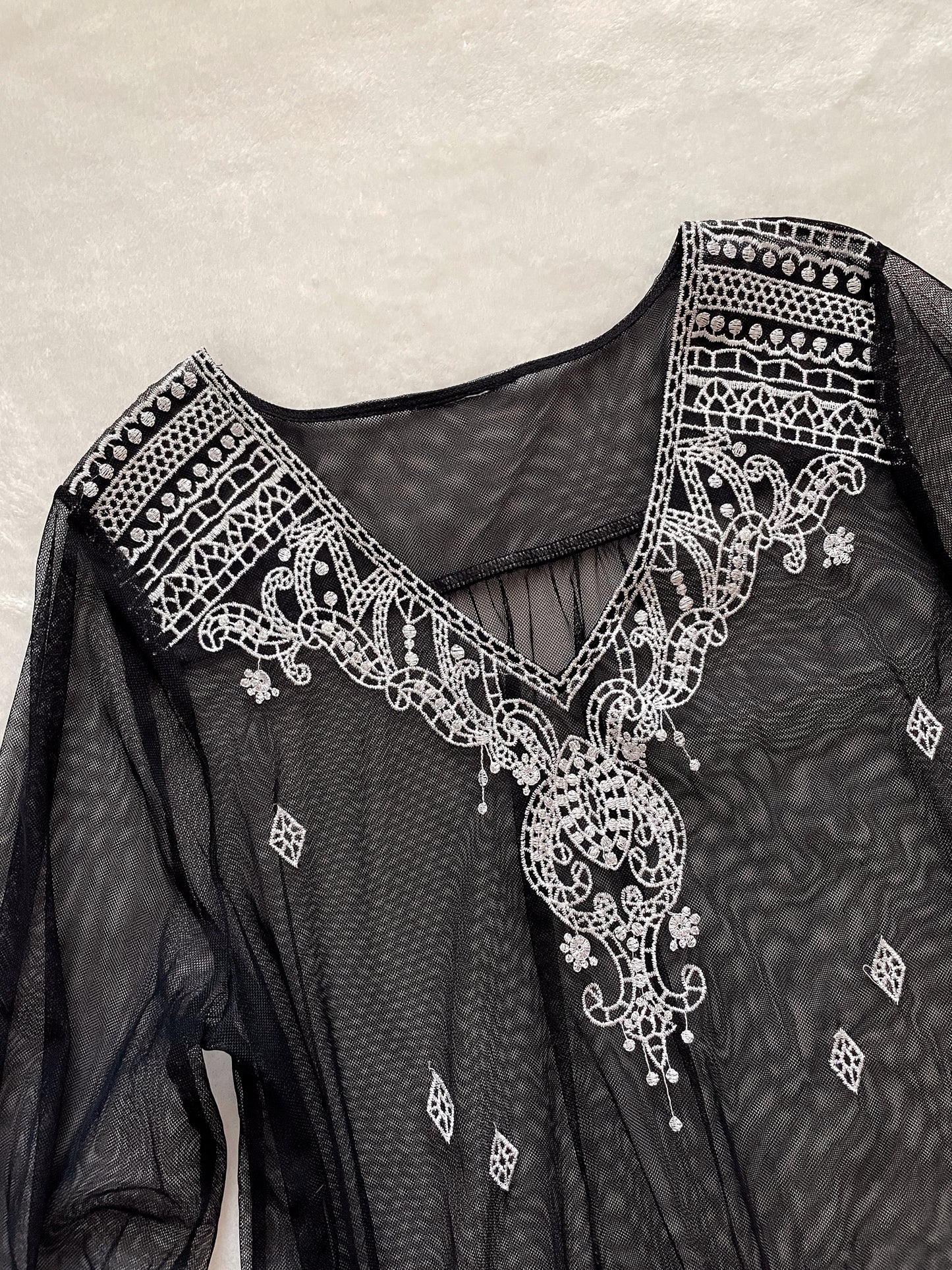 EMBROIDERED SHEER TUNIC