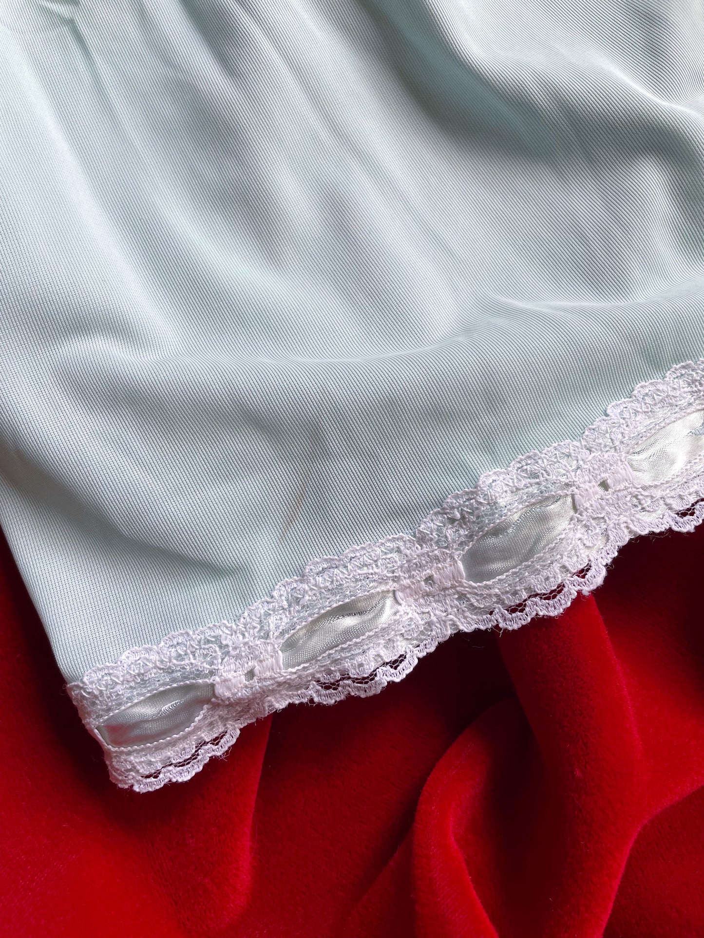 VINTAGE MINT SLIP SKIRT