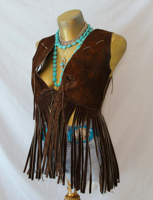 VINTAGE 70’S FRINGE VEST/TOP