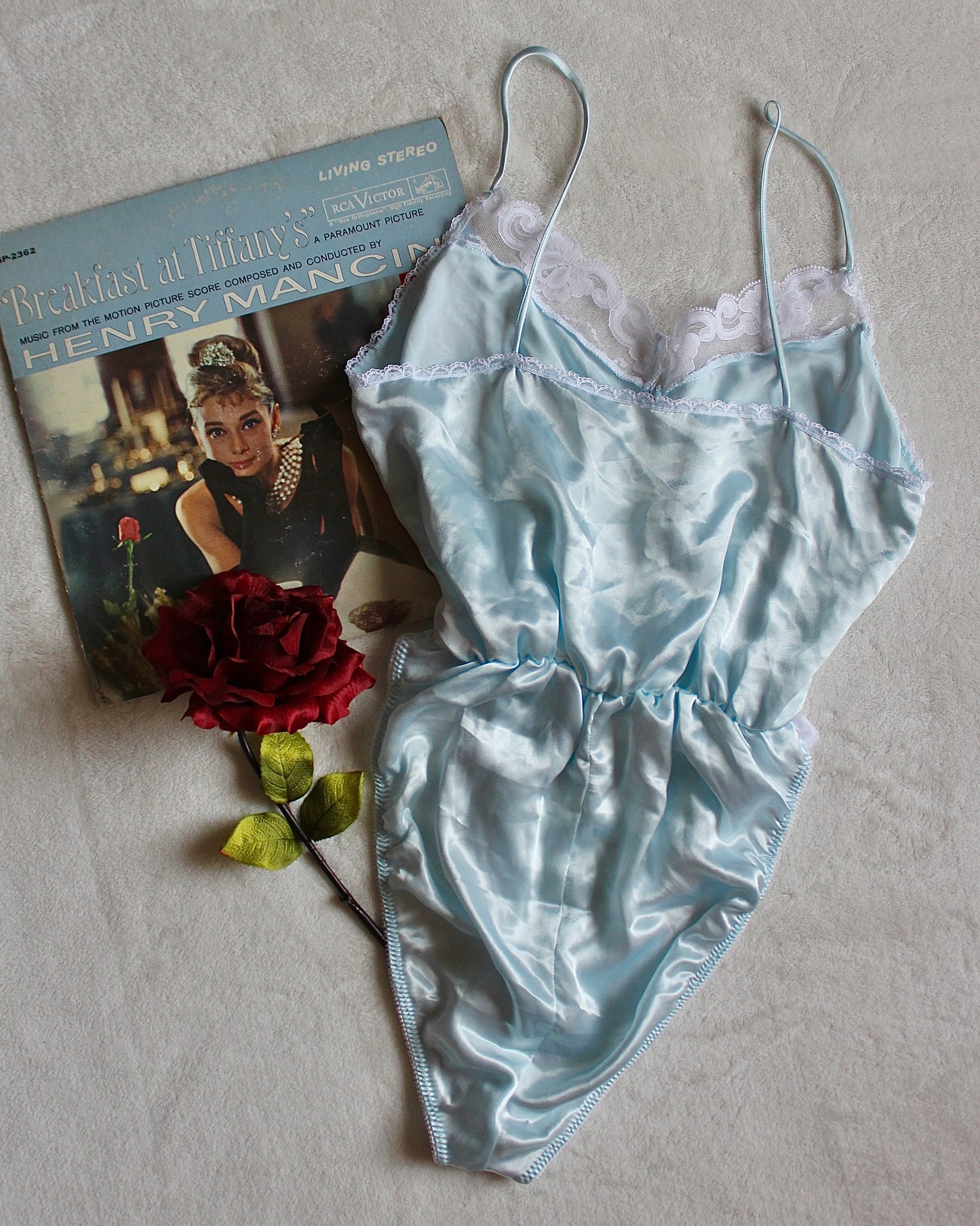 VINTAGE BABY BLUE BODYSUIT