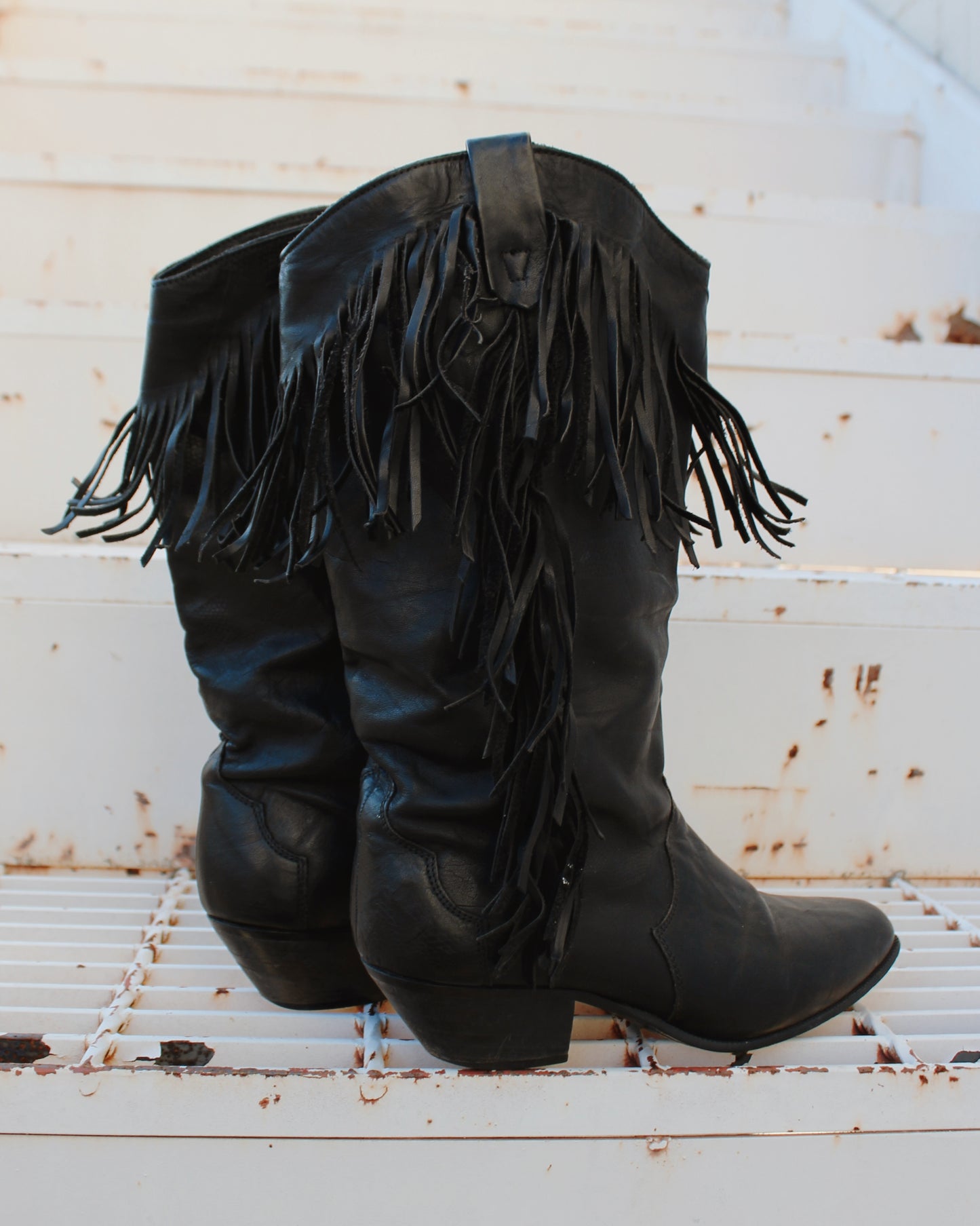 VINTAGE FRINGE COWGIRL BOOTS