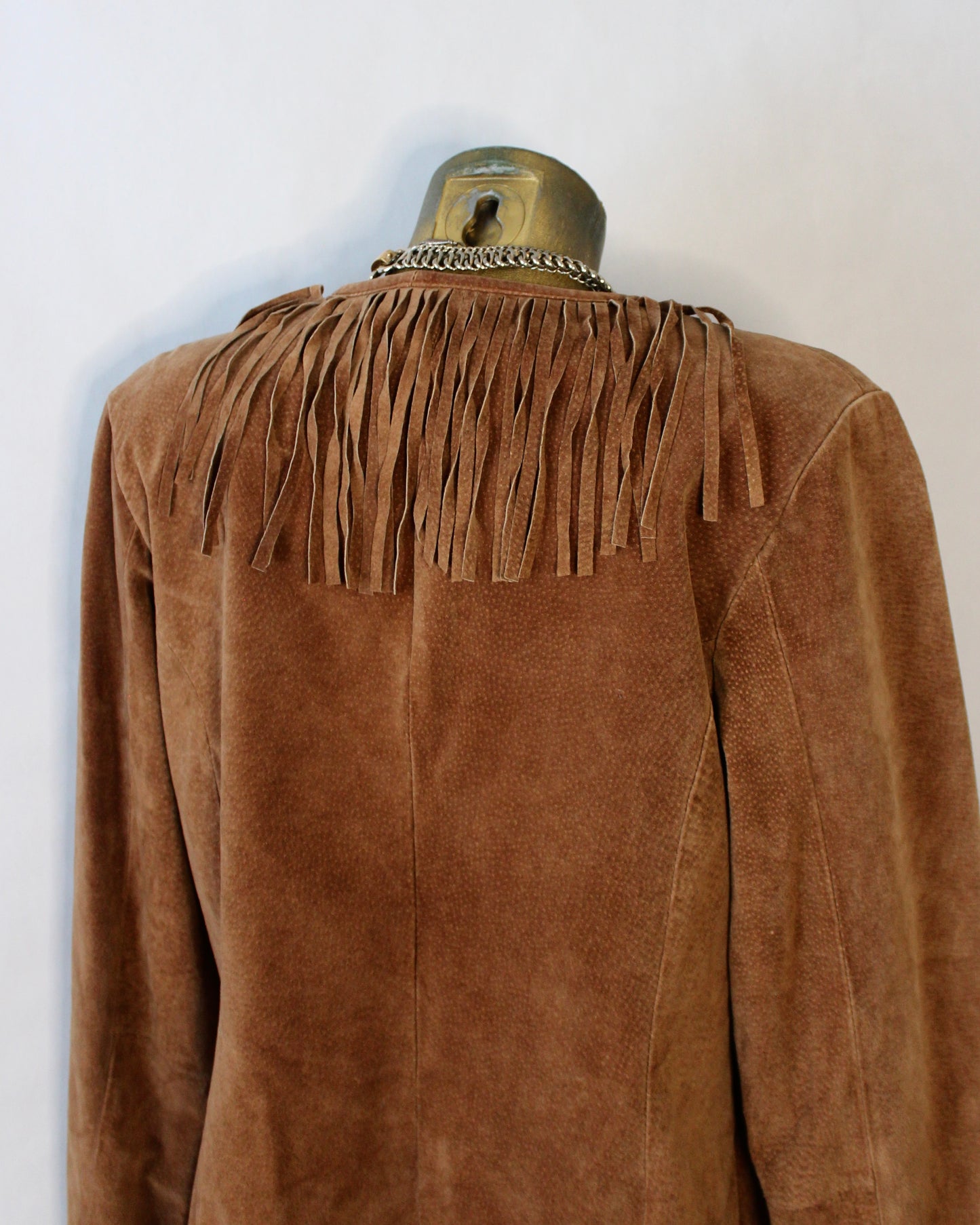 VINTAGE LEATHER FRINGE JACKET