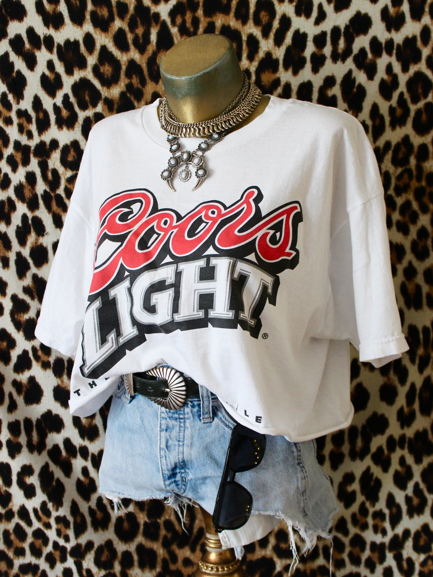 VINTAGE CROPPED COORS LIGHT TEE