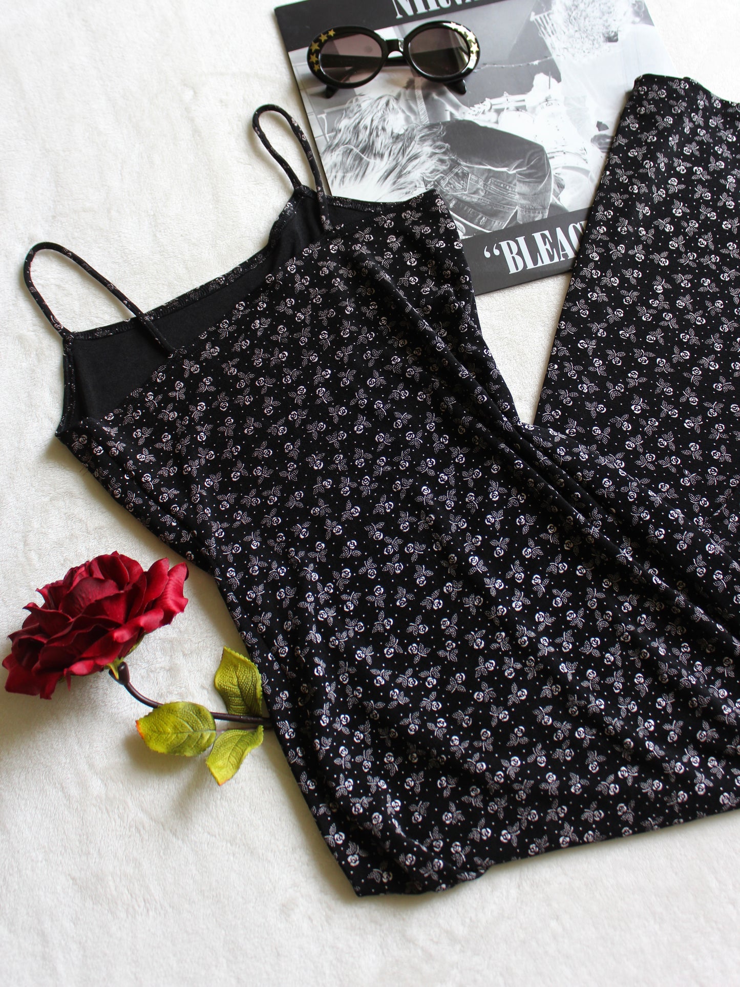 VINTAGE 90’S ROSE PRINT MAXI DRESS