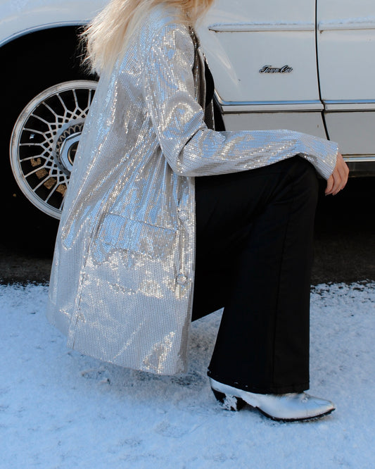 SILVER SEQUIN GLAM ROCK BLAZER