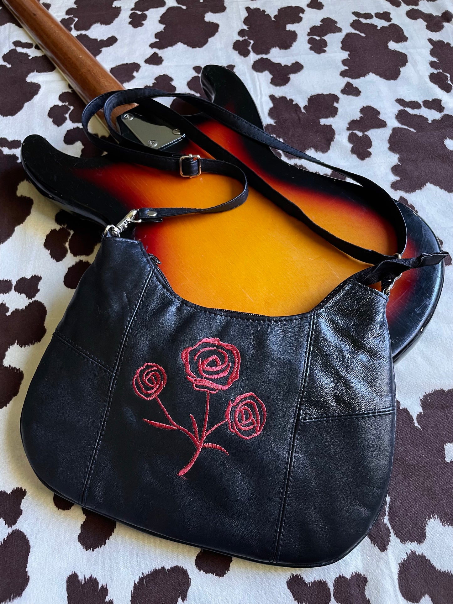 VINTAGE ROSE LEATHER BAG