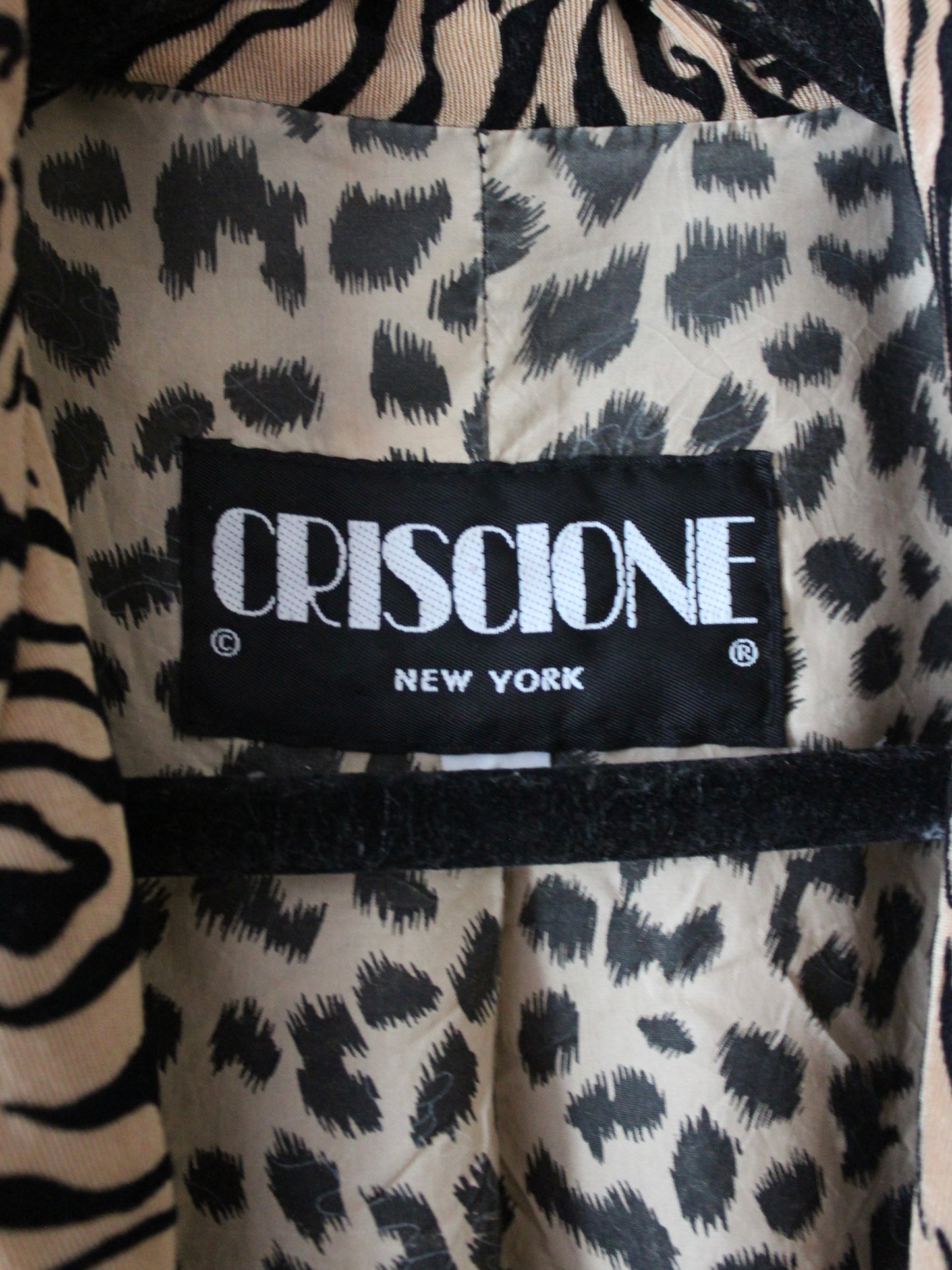 VINTAGE ANIMAL PRINT BLAZER JACKET