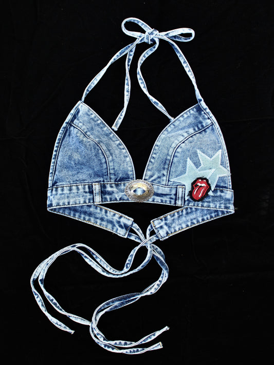 THE STONES DENIM HALTER