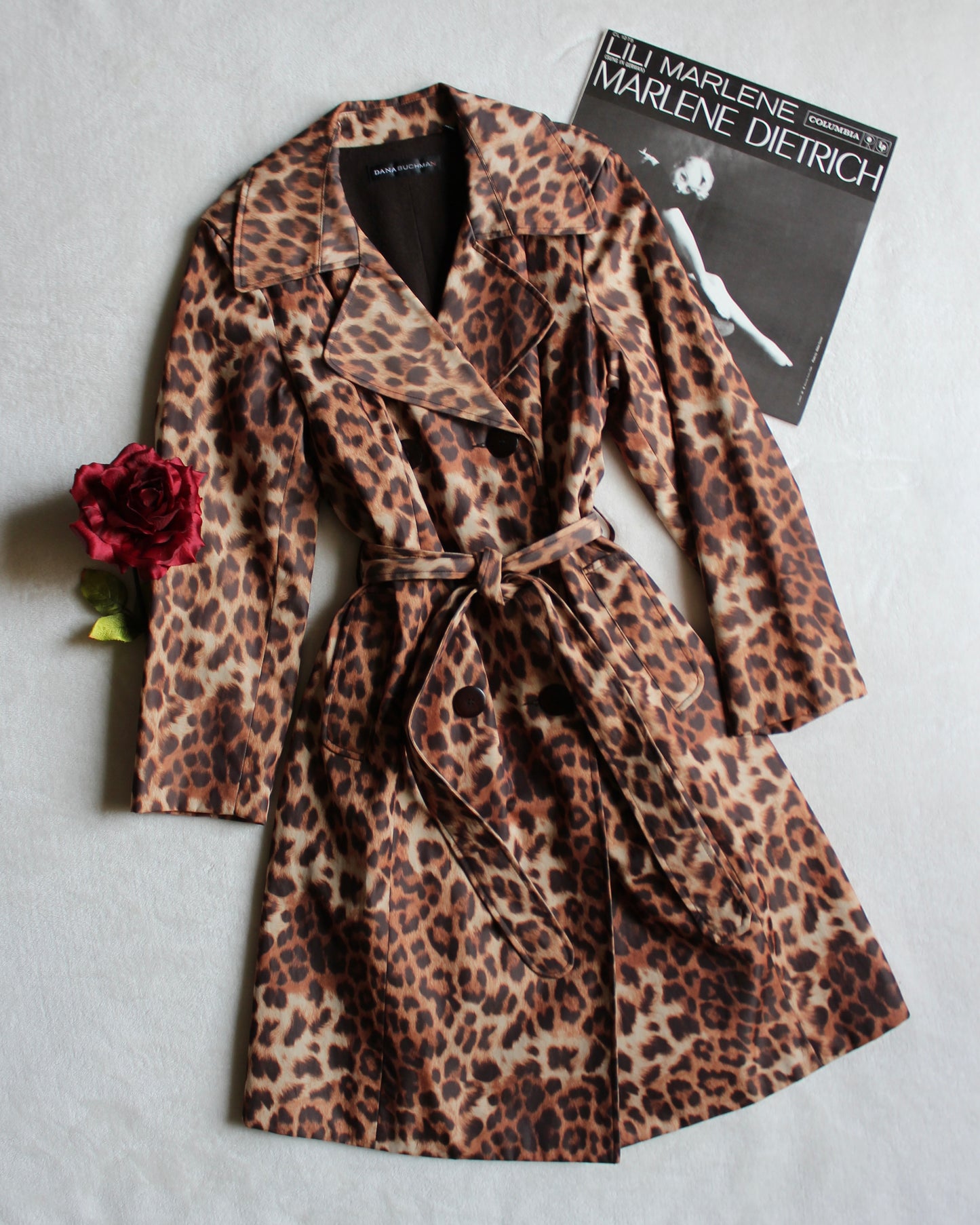 BARDOT LEOPARD PRINT TRENCH COAT