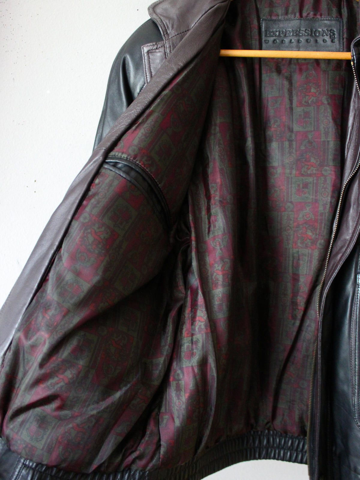 VINTAGE GENUINE LEATHER BOMBER JACKET