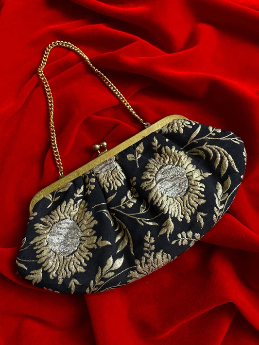 VINTAGE “LOVELY” SUNFLOWER BAG