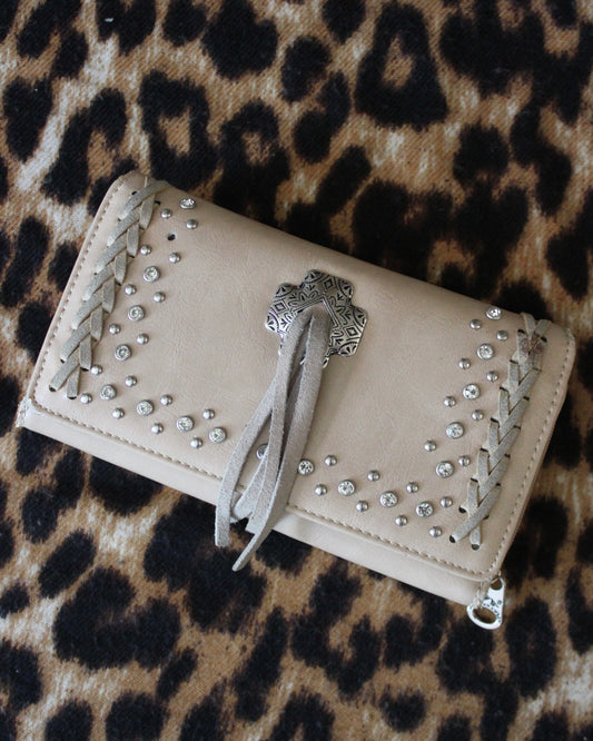 WESTERN RHINESTONE FRINGE WALLET