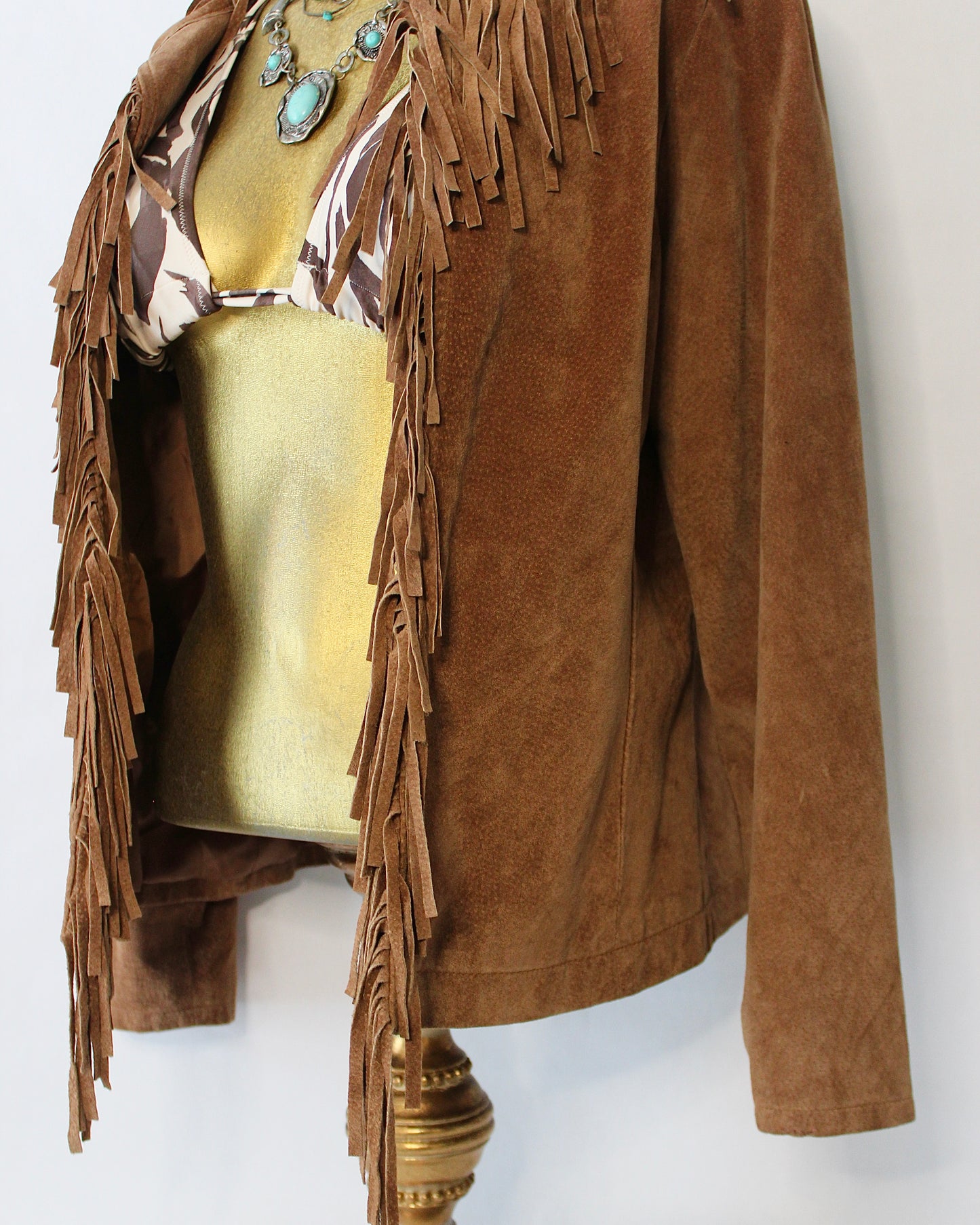 VINTAGE LEATHER FRINGE JACKET