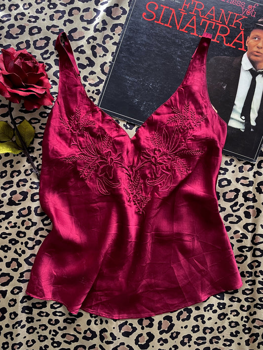VINTAGE VICTORIA’S SECRET GOLD LABEL 100% SILK CAMI