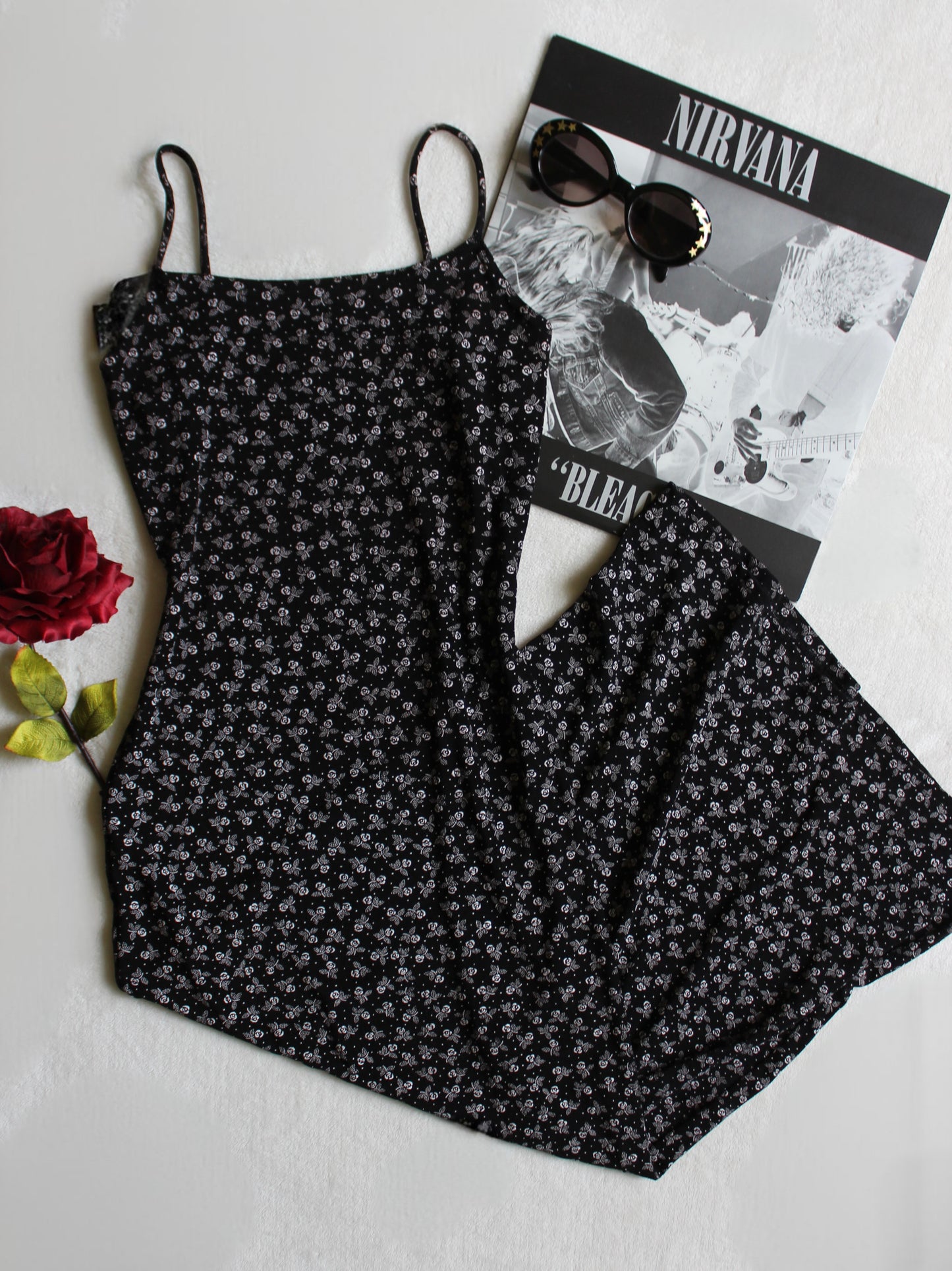 VINTAGE 90’S ROSE PRINT MAXI DRESS