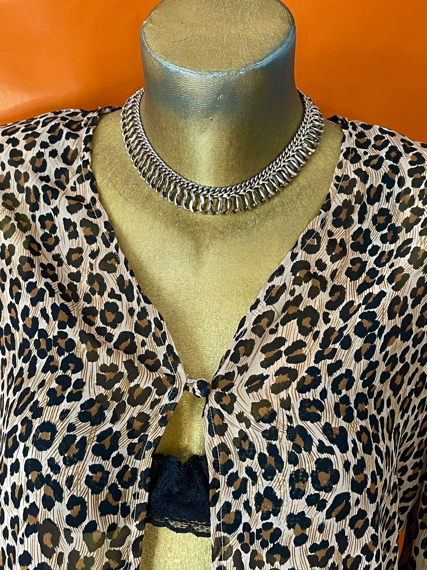 SEMI-SHEER LEOPARD TOP