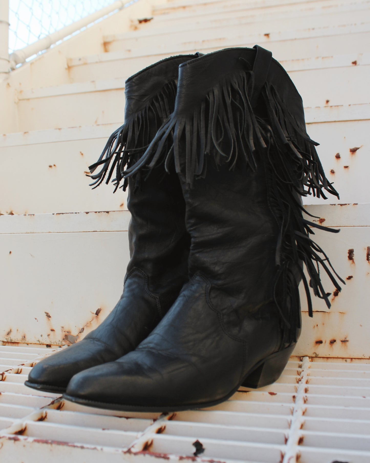 VINTAGE FRINGE COWGIRL BOOTS