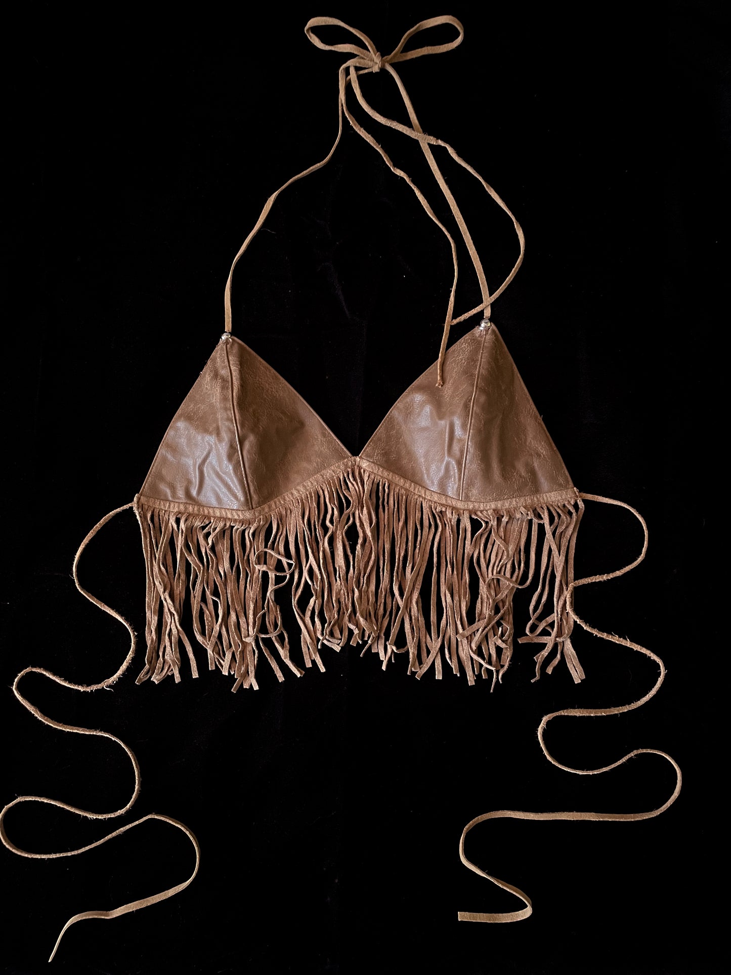 VINTAGE FRINGE TRIANGLE TOP
