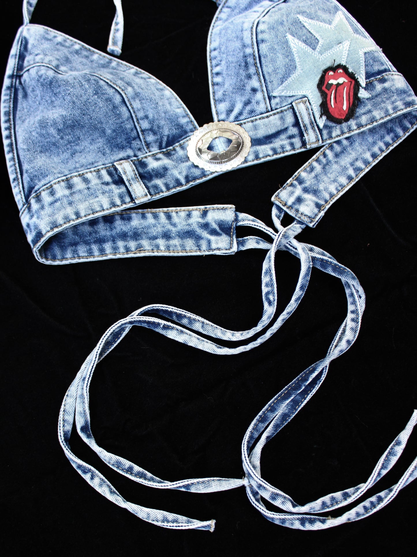 THE STONES DENIM HALTER