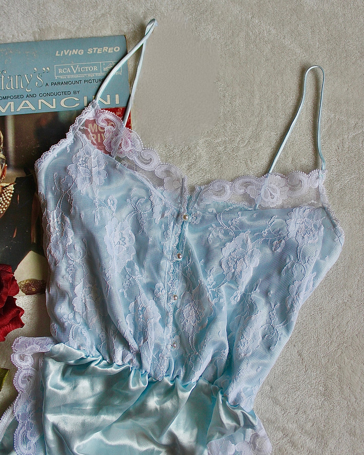 VINTAGE BABY BLUE BODYSUIT