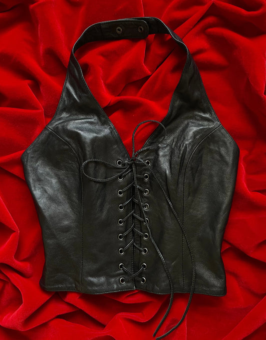 VINTAGE LACE-UP WILSONS LEATHER HALTER