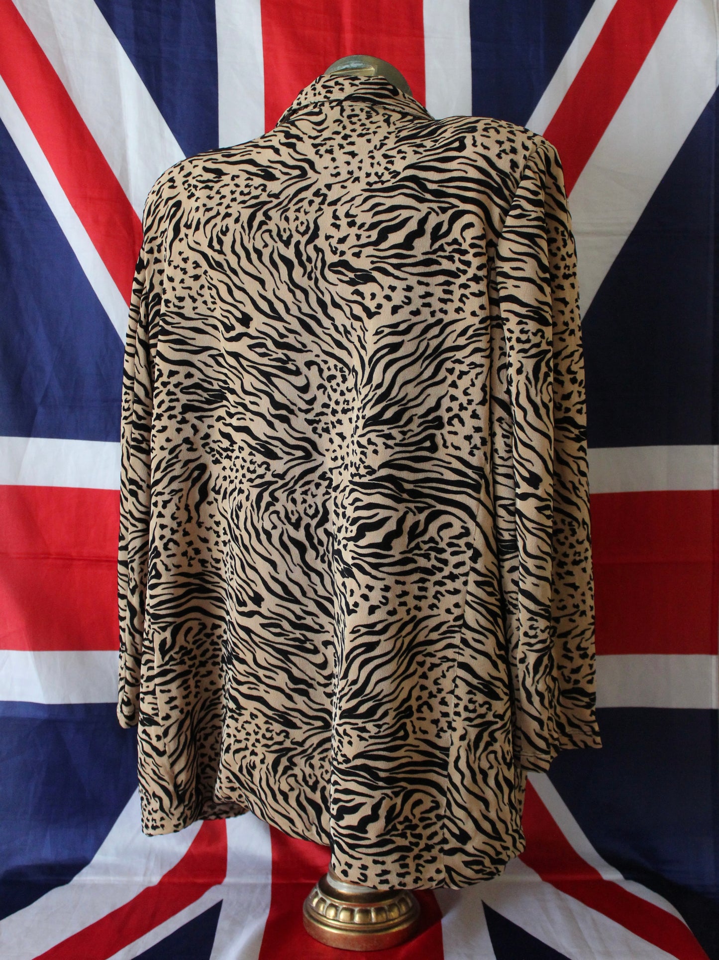 VINTAGE ANIMAL PRINT BLAZER JACKET