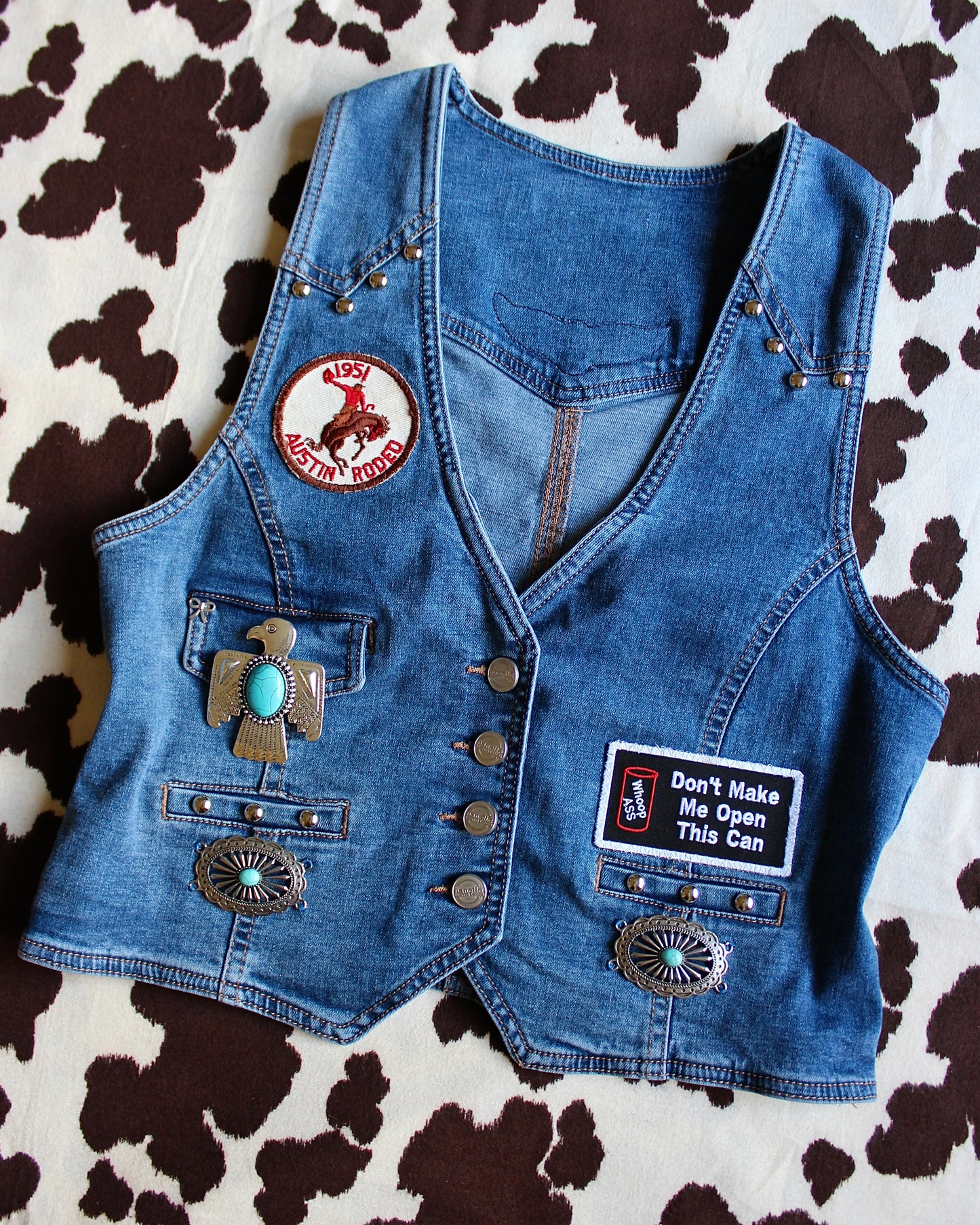 PATCHED DENIM VEST