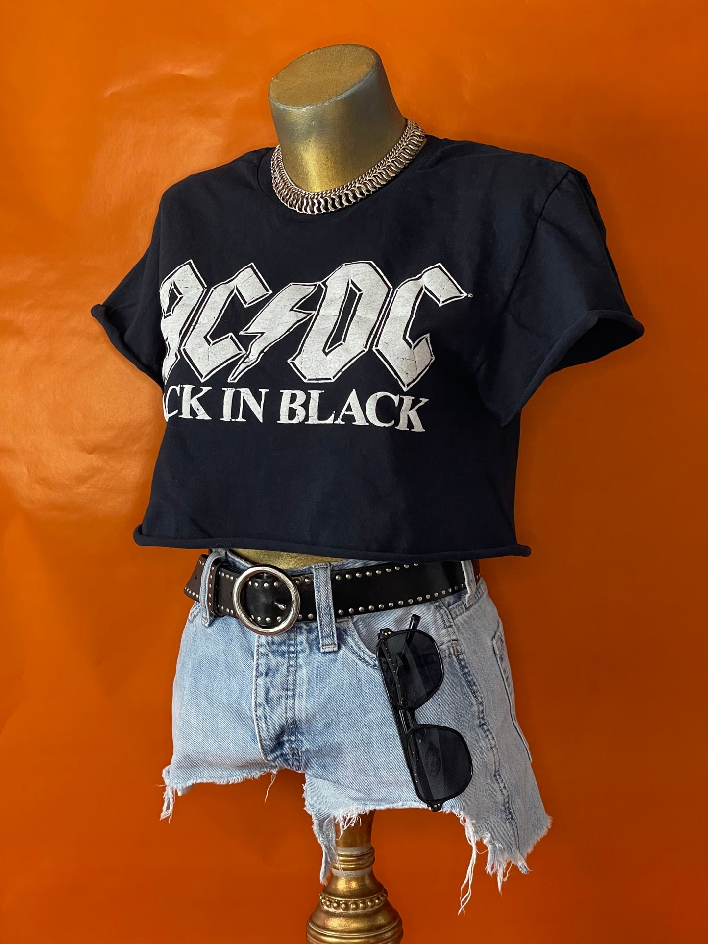 CROPPED AC/DC TEE