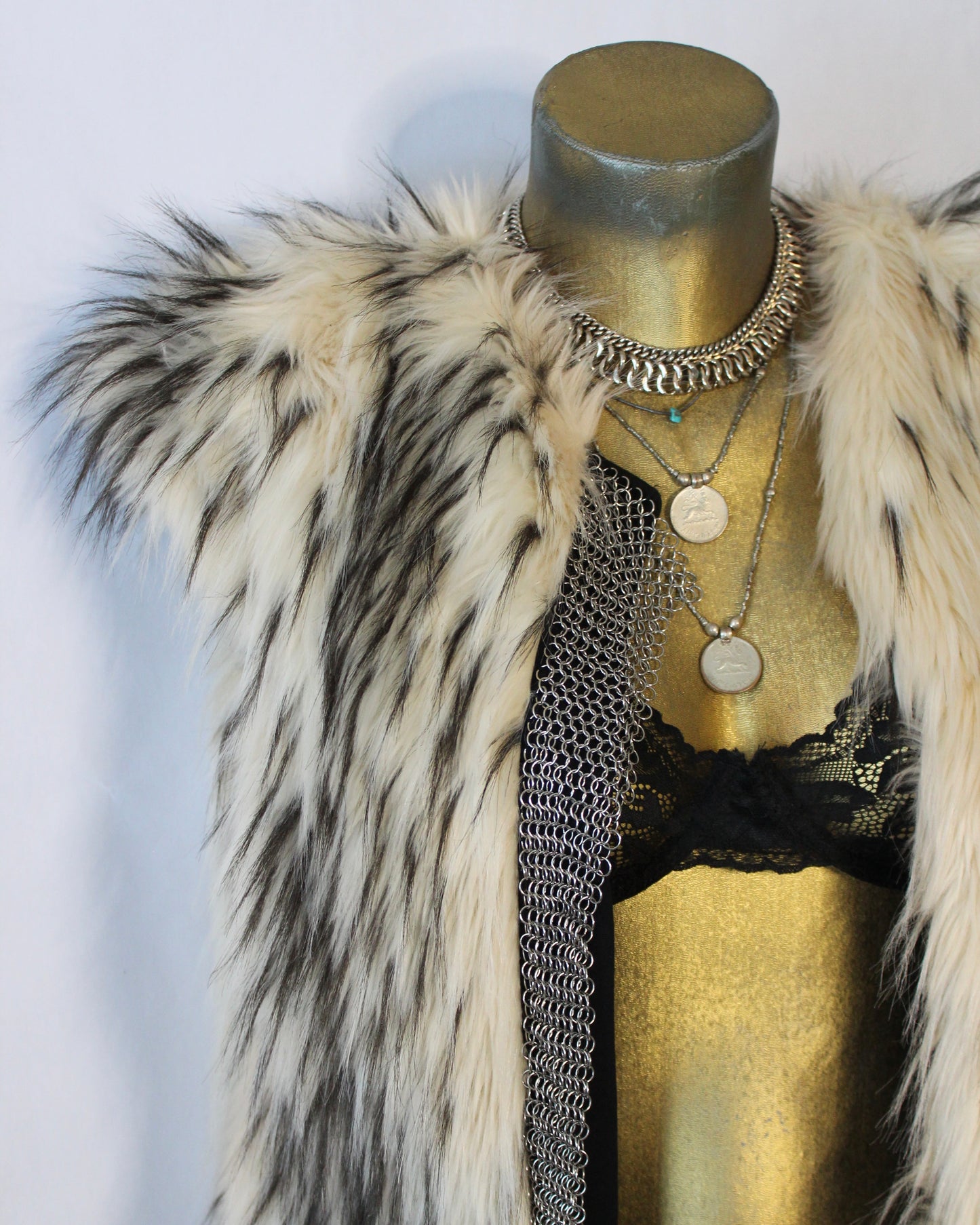 MIXED FUR + CHAINMAIL VEST