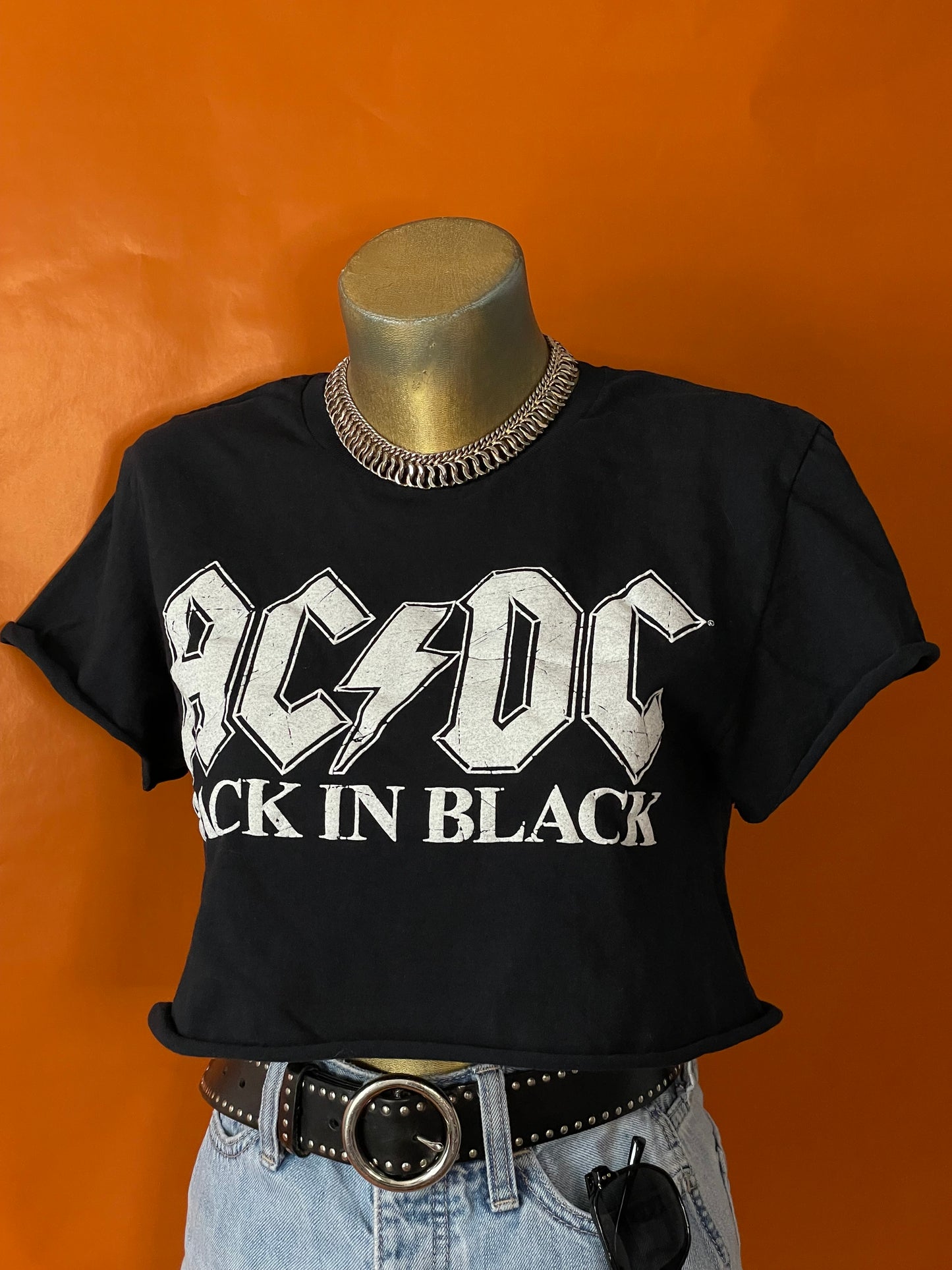 CROPPED AC/DC TEE