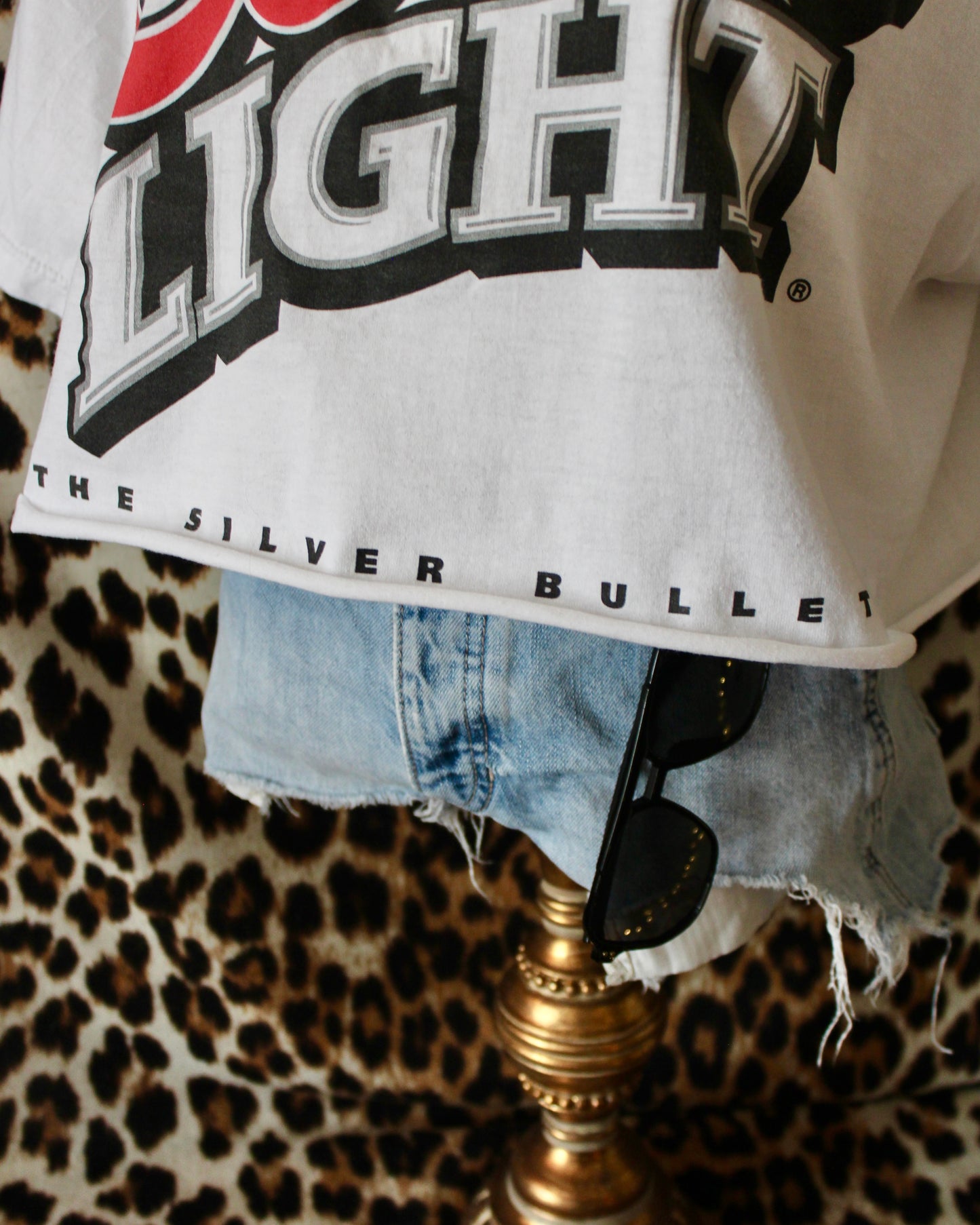 VINTAGE CROPPED COORS LIGHT TEE