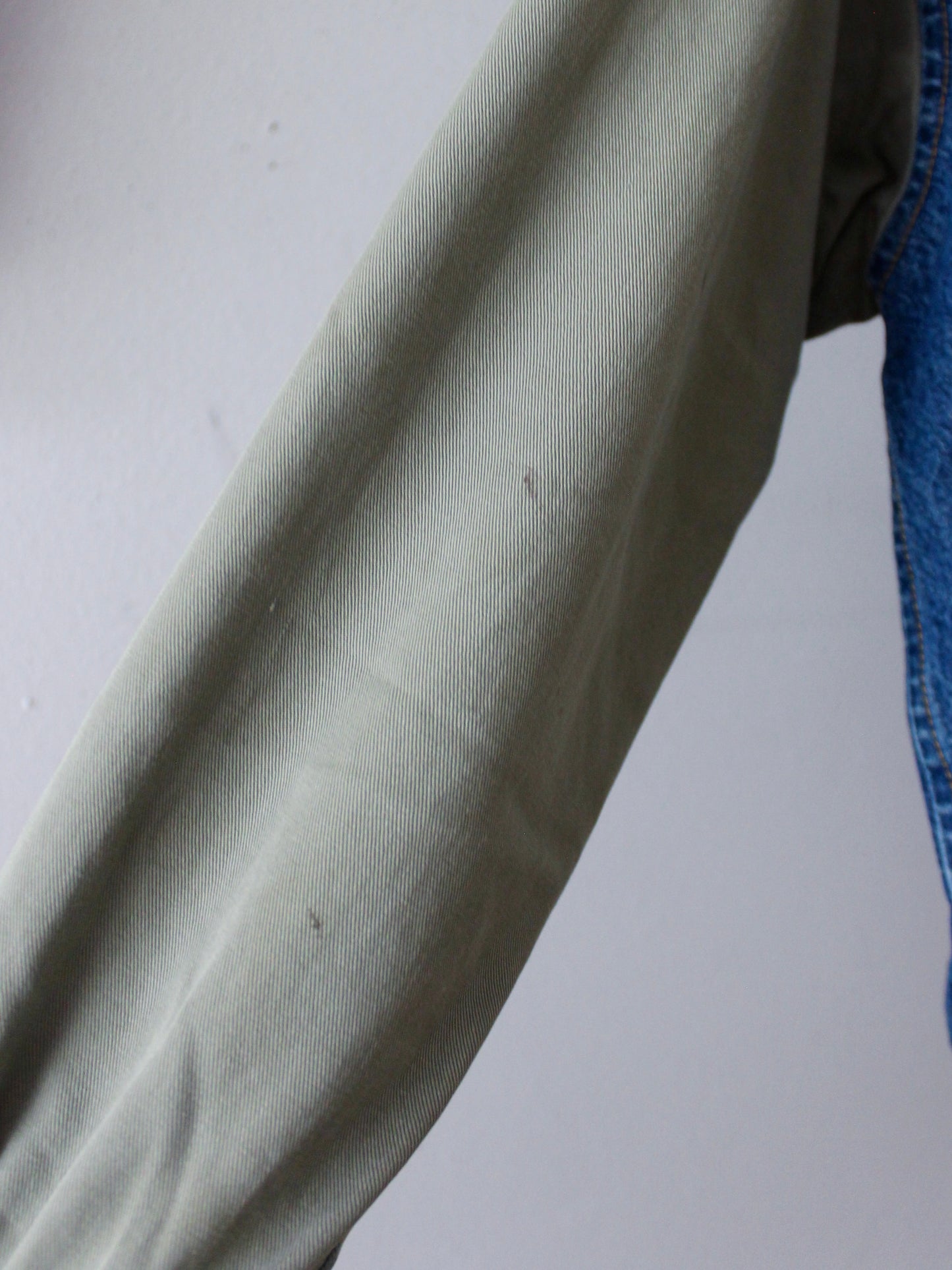 VINTAGE CONTRAST DENIM BOMBER JACKET
