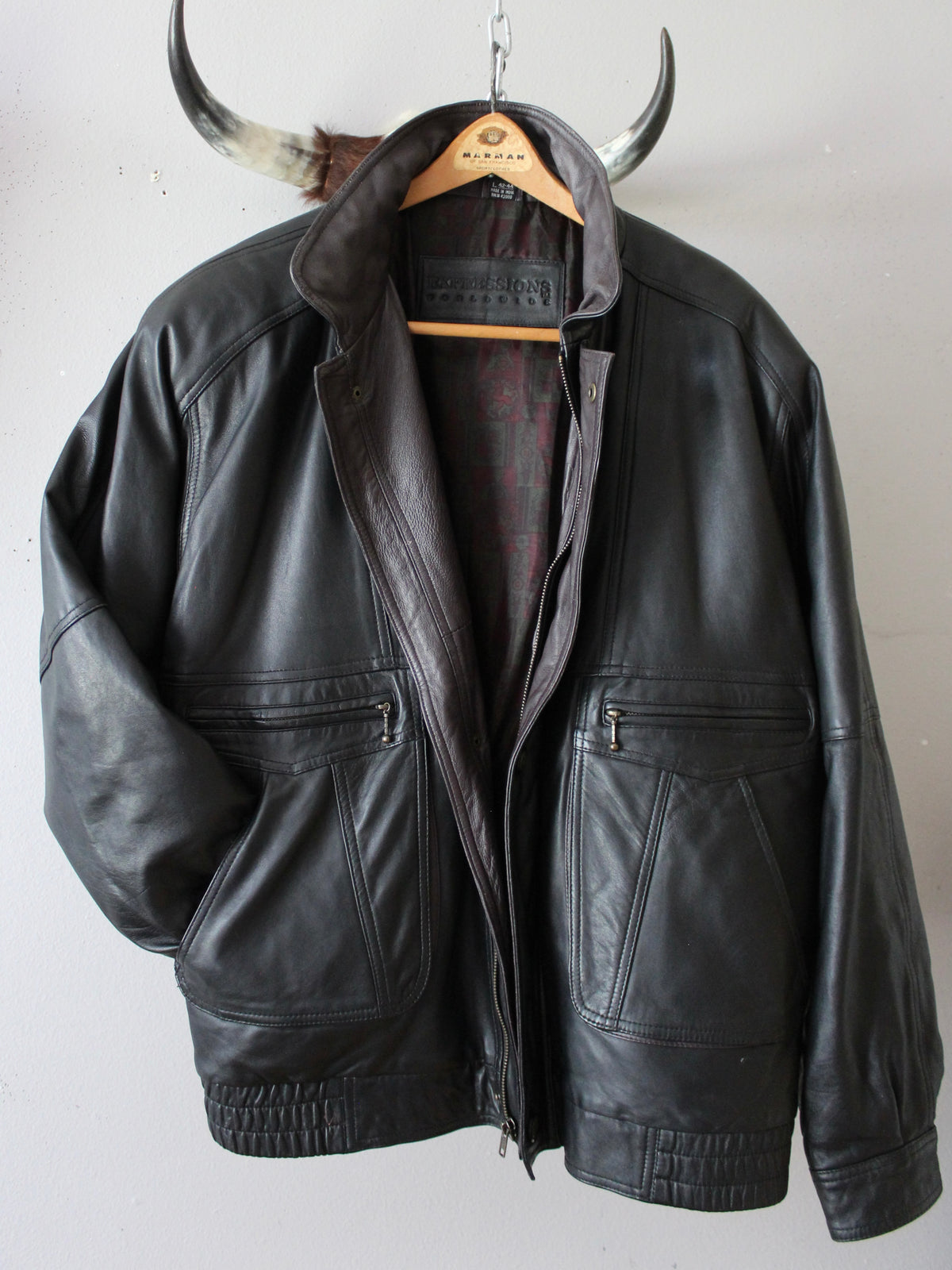 VINTAGE GENUINE LEATHER BOMBER JACKET