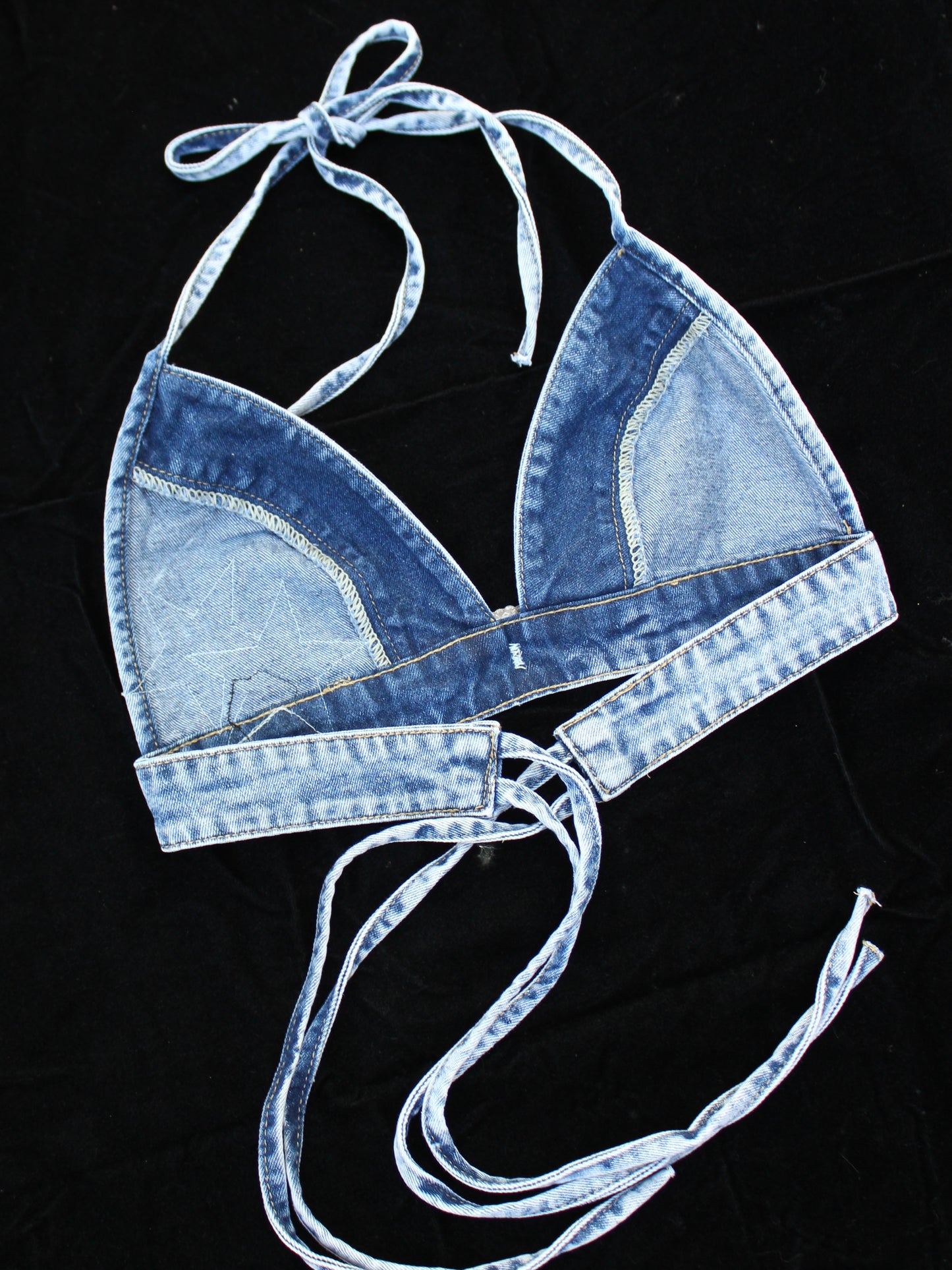 THE STONES DENIM HALTER