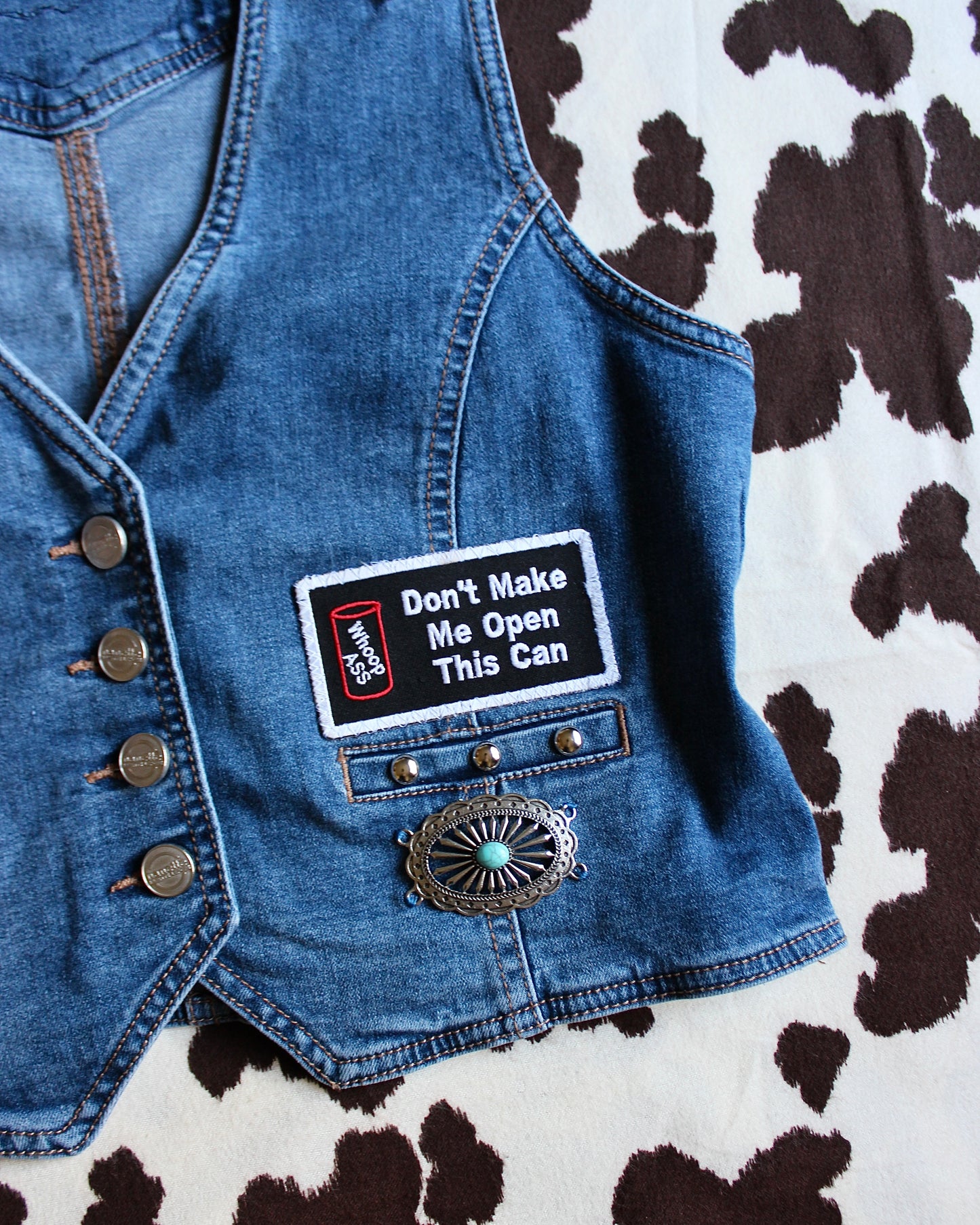 PATCHED DENIM VEST