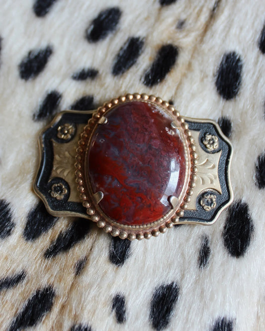 WESTERN STONE BELT BUCKLE