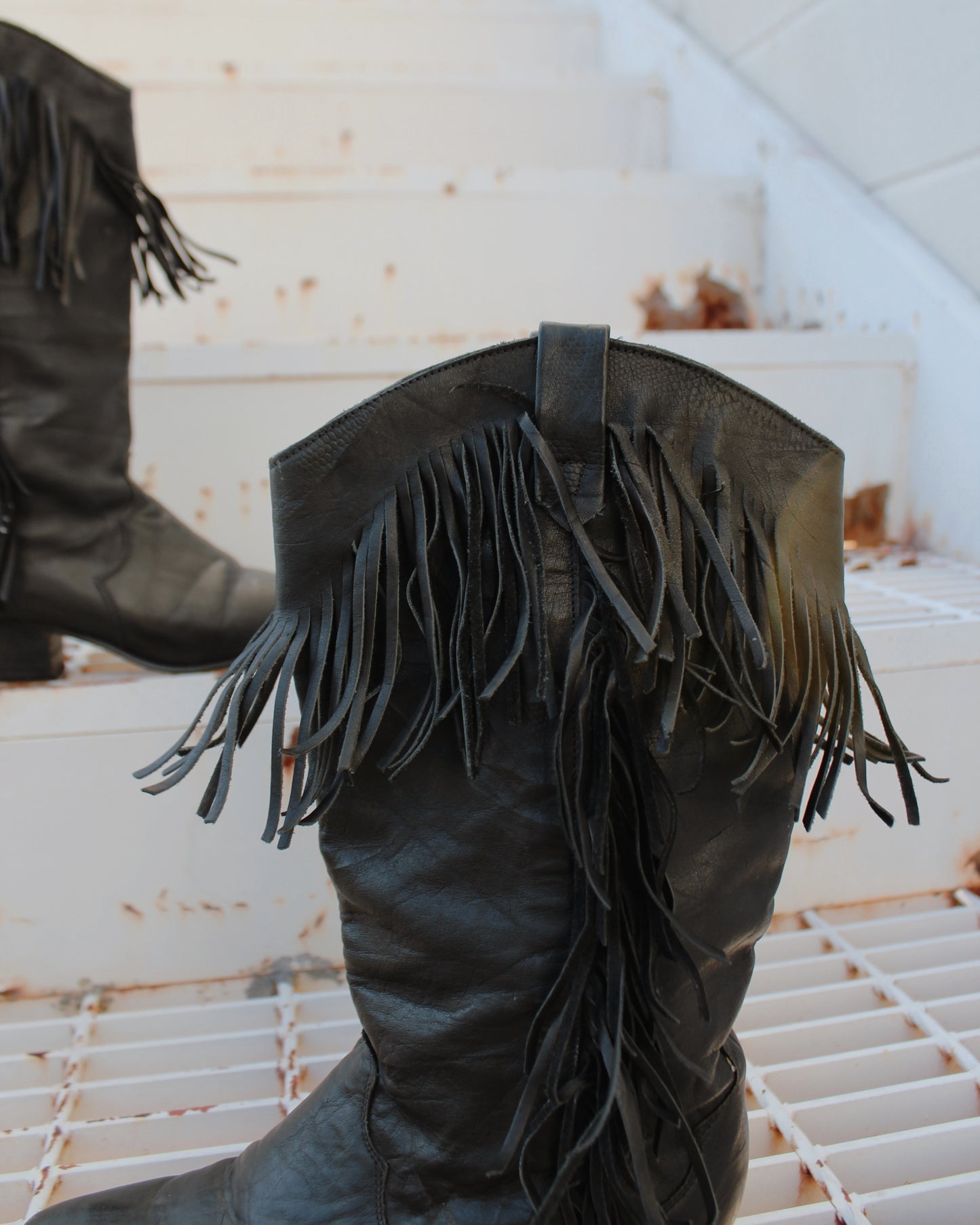 VINTAGE FRINGE COWGIRL BOOTS