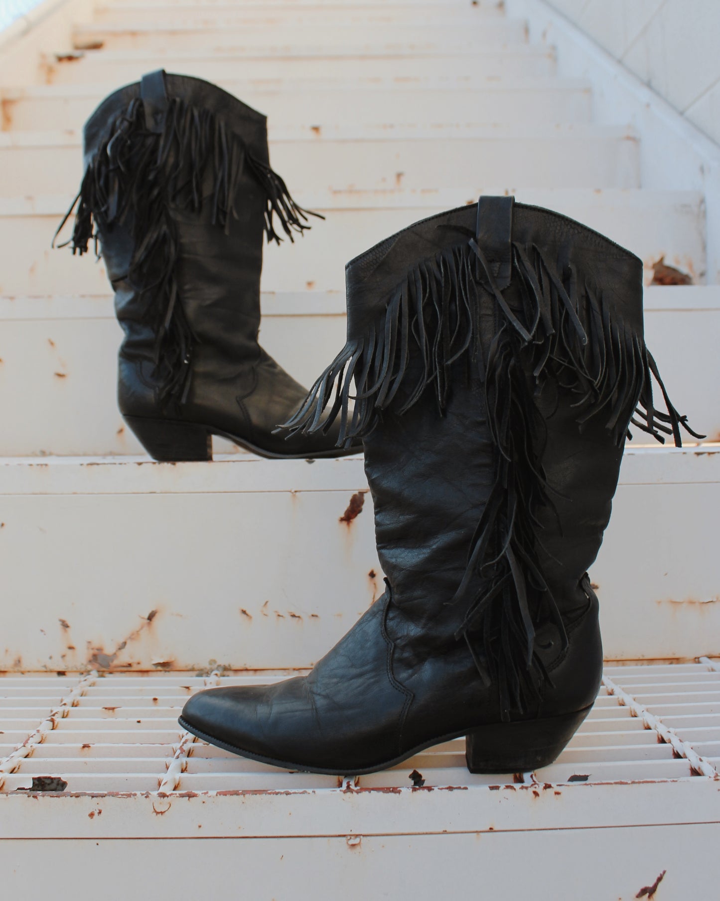 VINTAGE FRINGE COWGIRL BOOTS