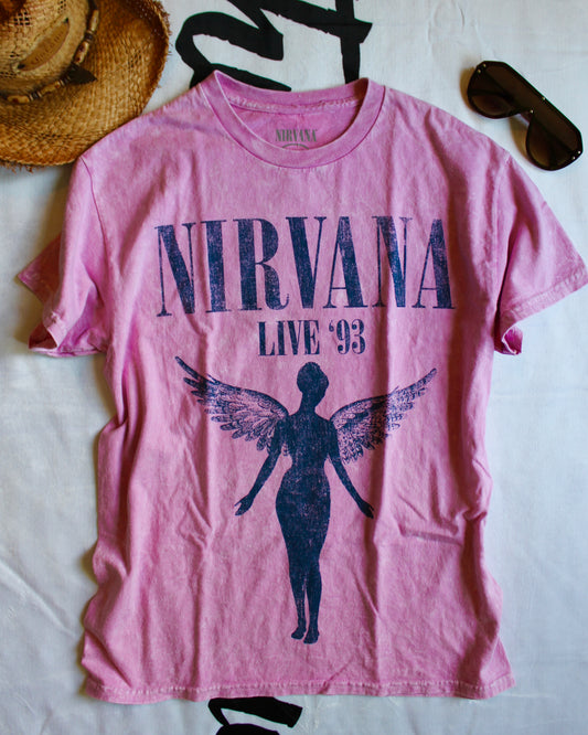PINK NIRVANA IN UTERO TEE