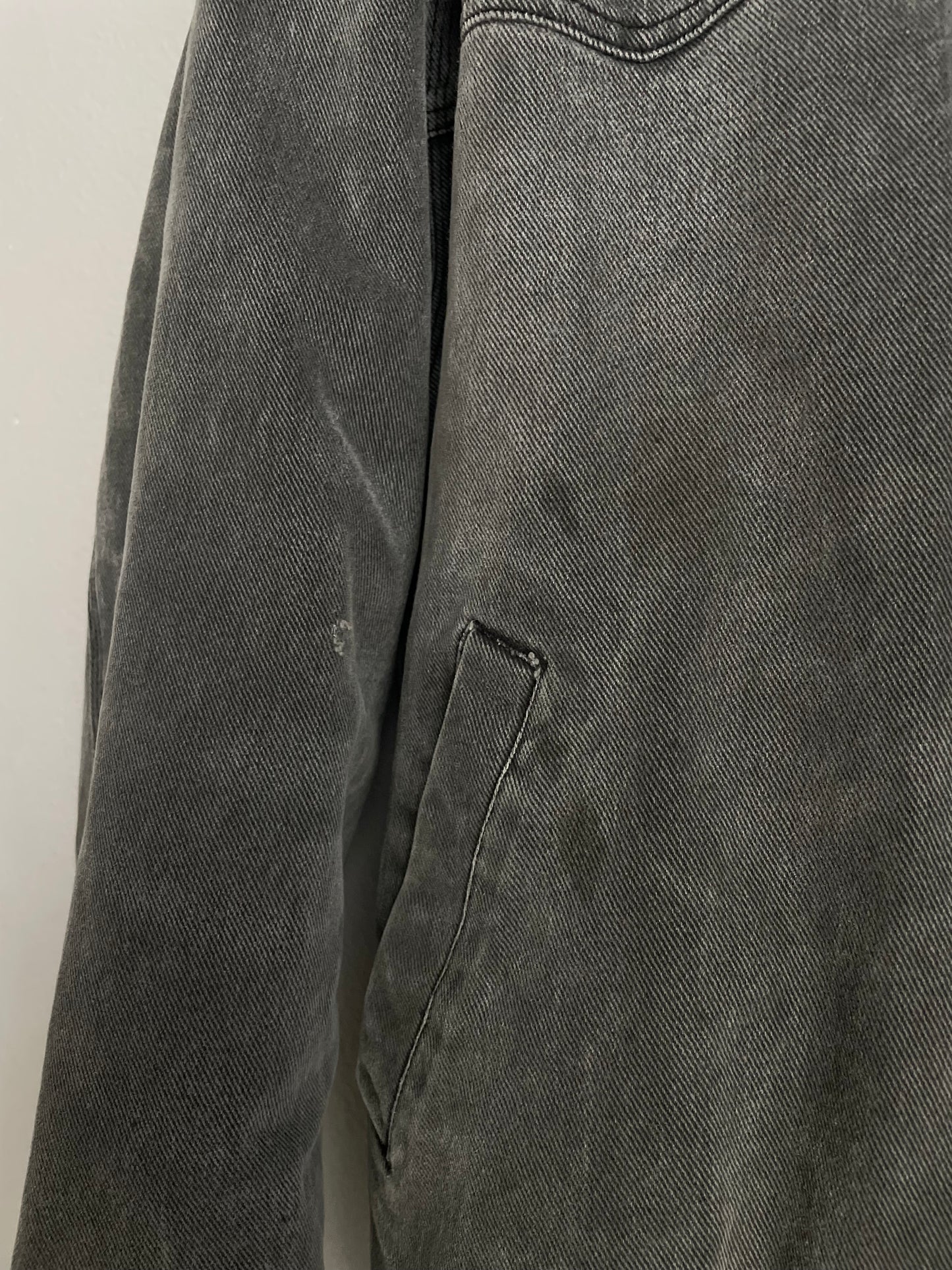 CHARCOAL + BLACK BOMBER JACKET