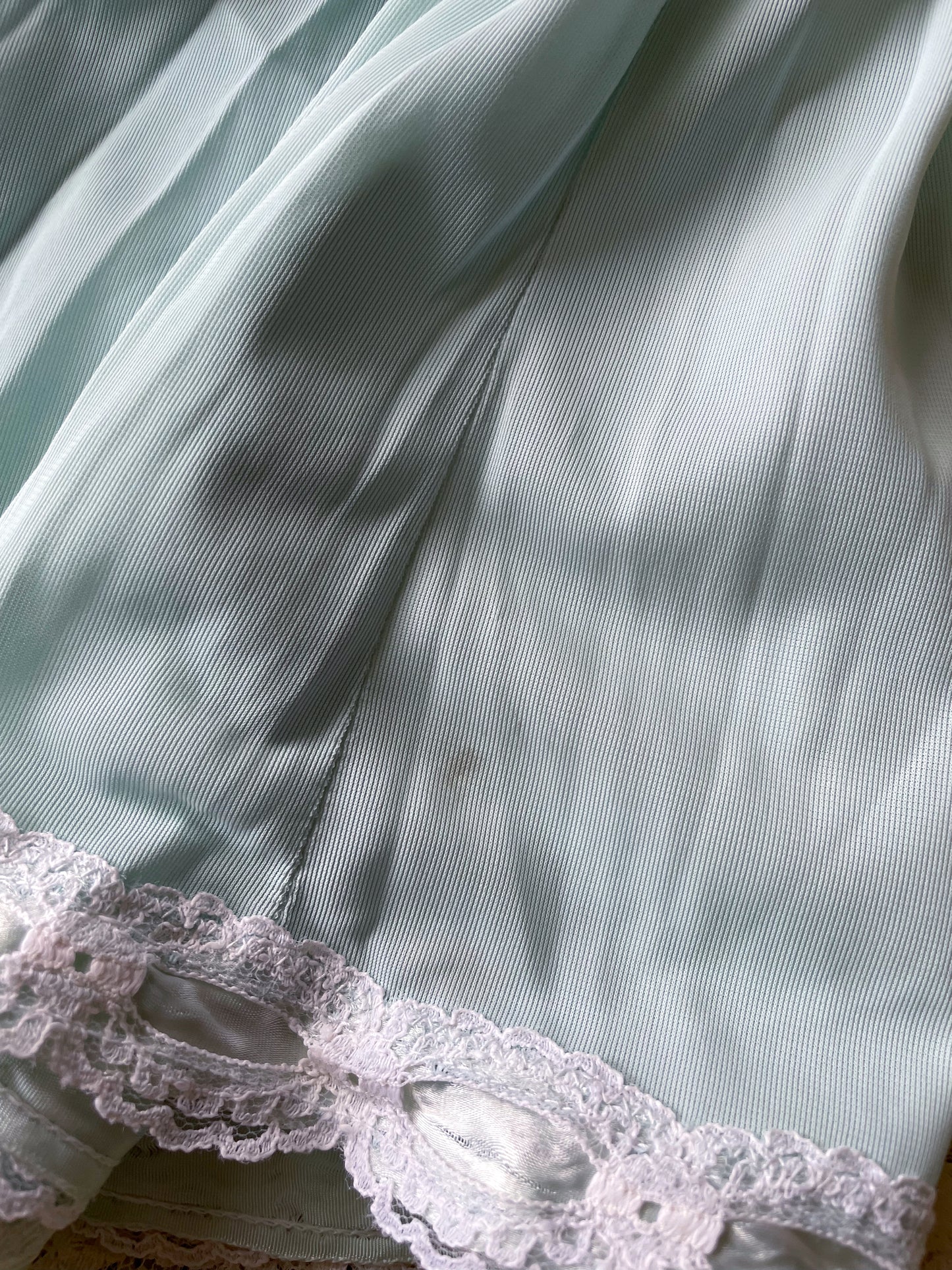 VINTAGE MINT SLIP SKIRT