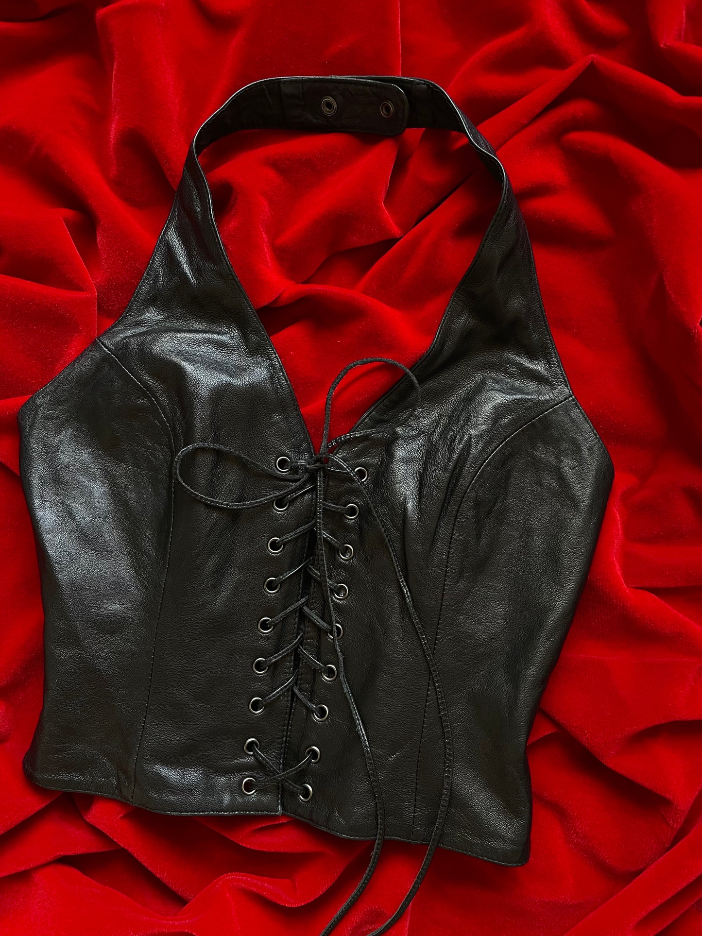 VINTAGE LACE-UP WILSONS LEATHER HALTER