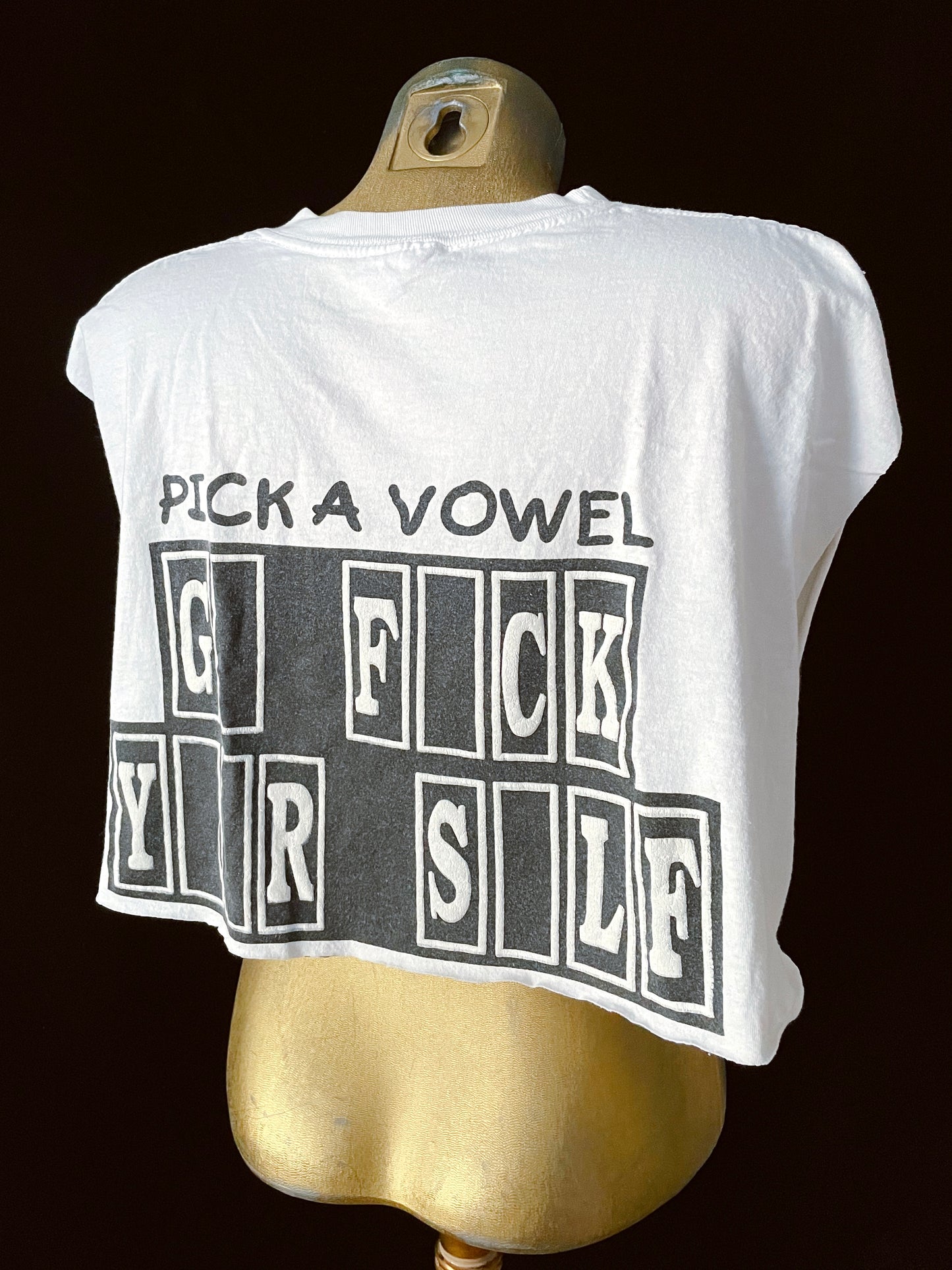 VINTAGE “PICK A VOWEL” CUTOFF