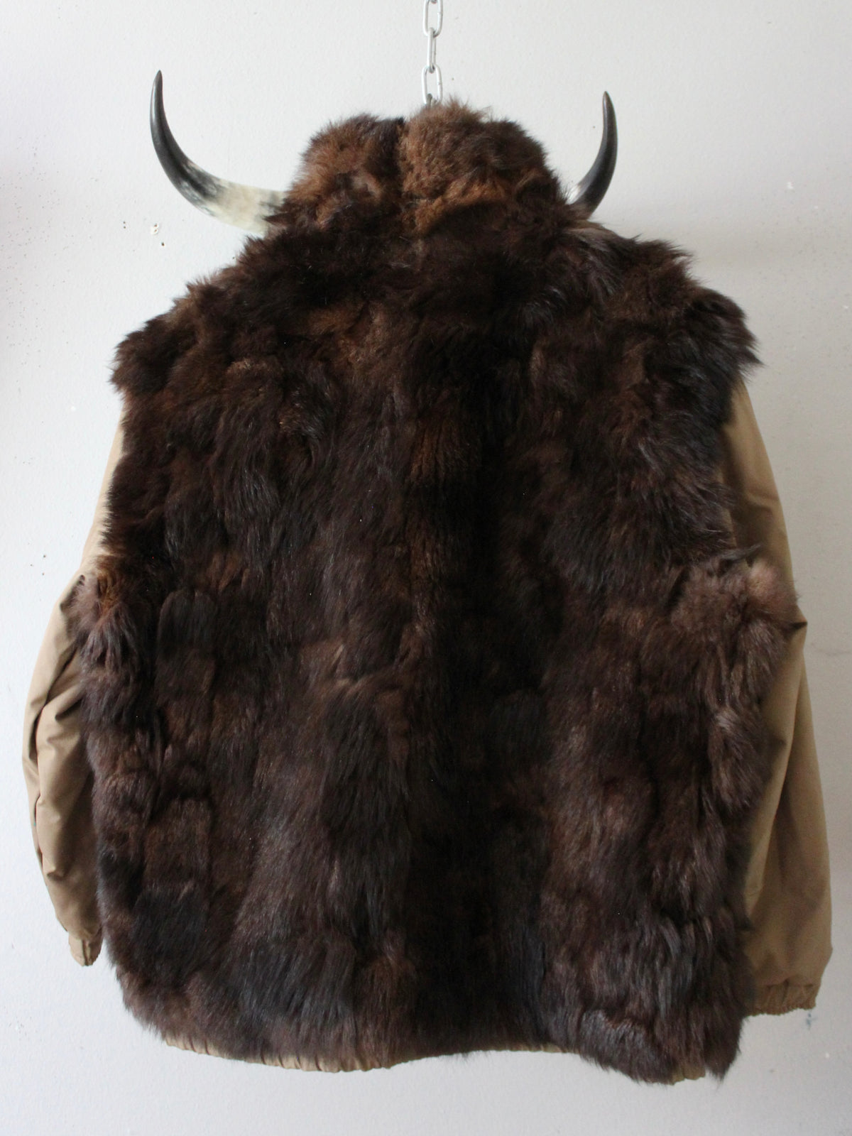 VINTAGE REVERSIBLE GENUINE FUR BOMBER JACKET