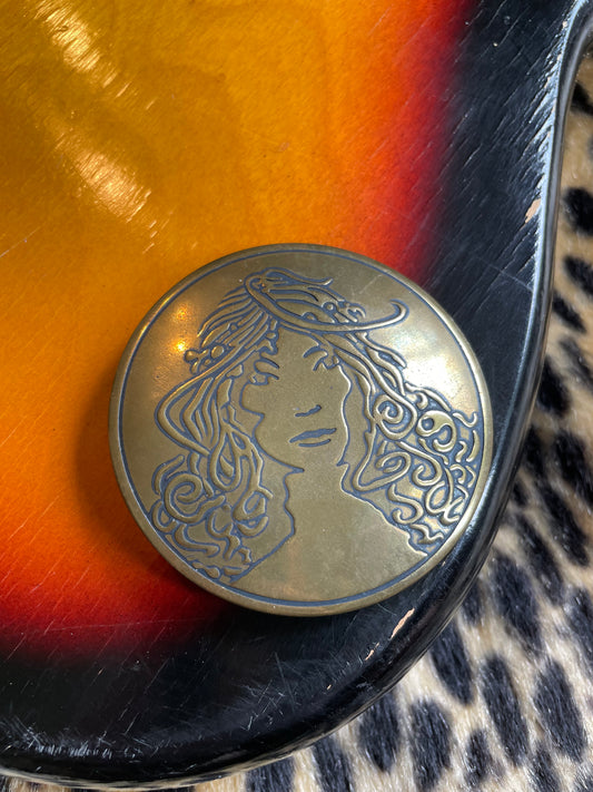 VINTAGE MEDUSA BRASS BUCKLE