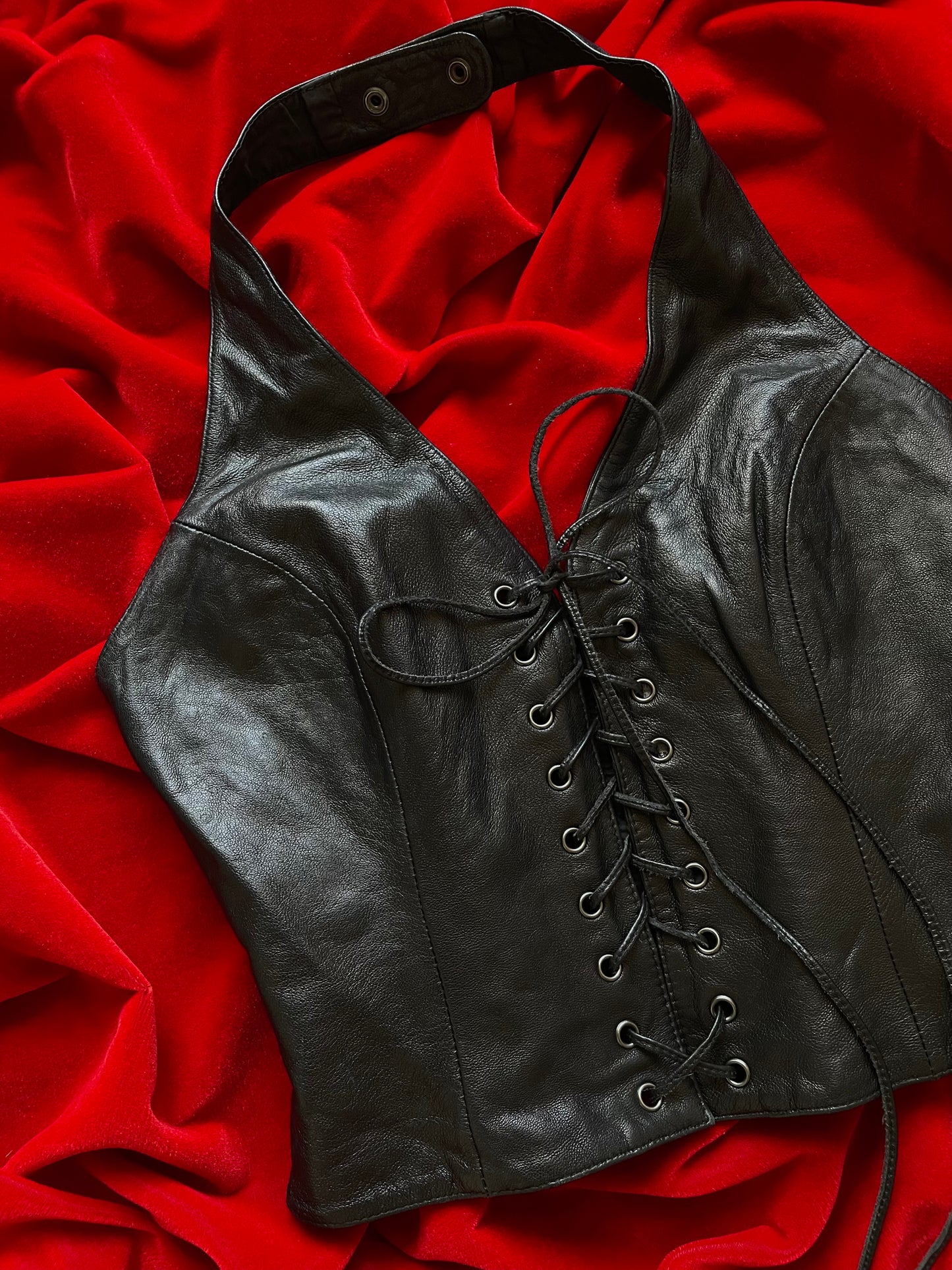 VINTAGE LACE-UP WILSONS LEATHER HALTER